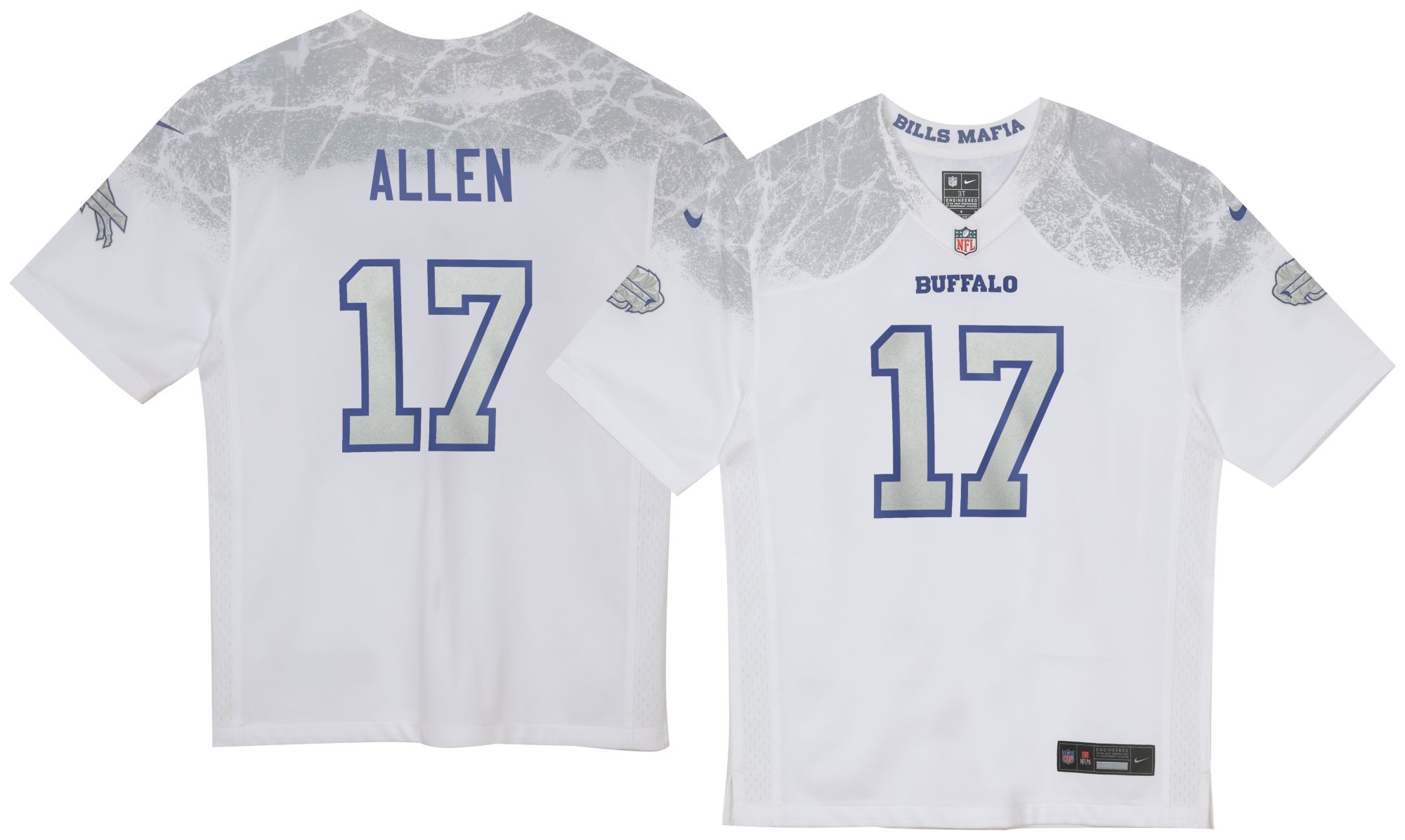 Nike Boys' Buffalo Bills Josh Allen #17 White Rivals Game Jersey