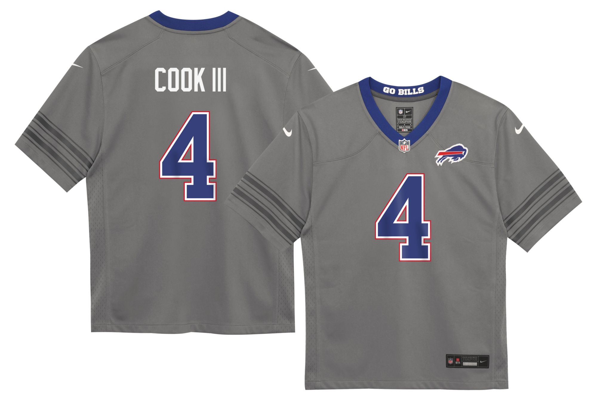 Nike Boys' Buffalo Bills James Cook #4 Nickel City Alternate Game Jersey