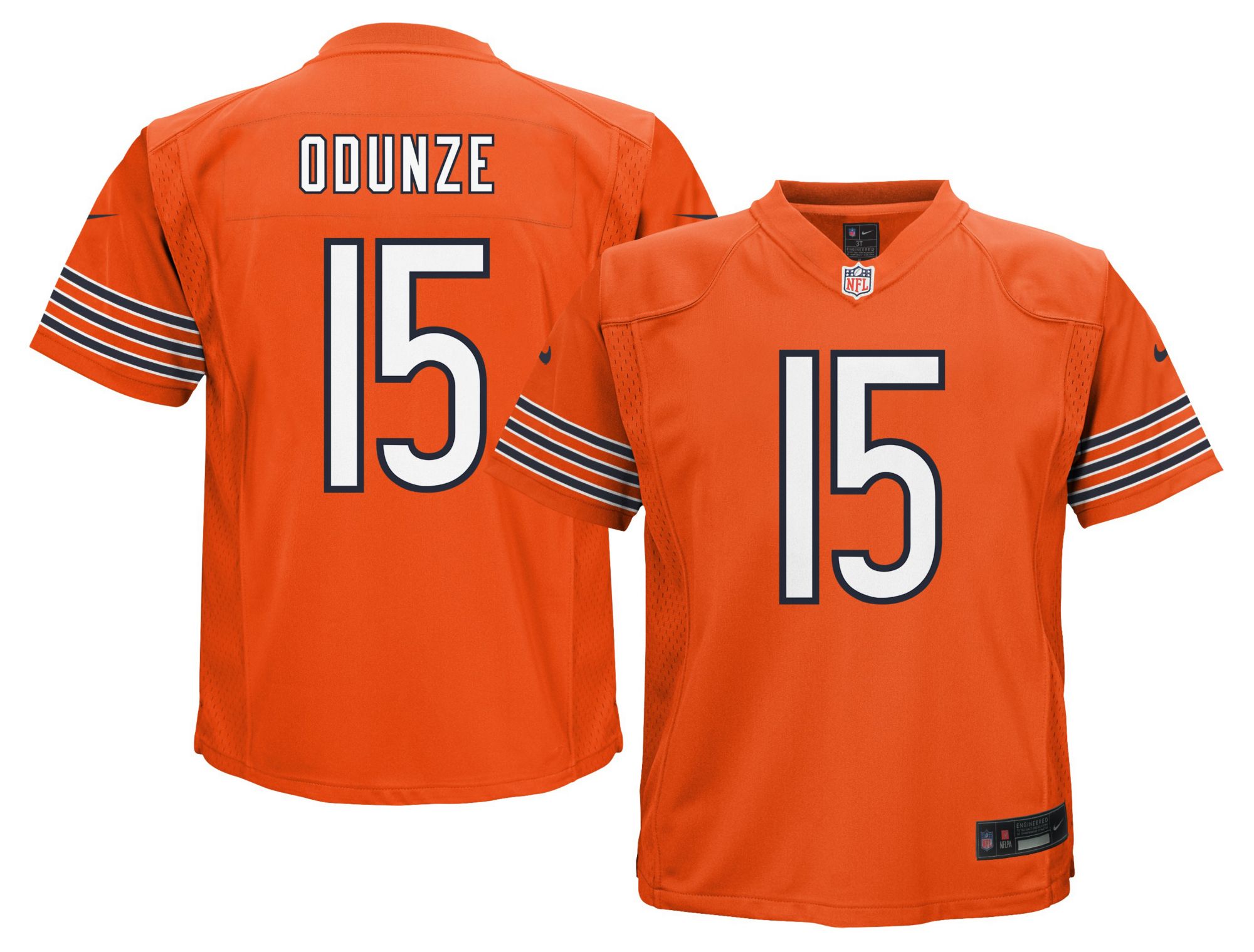 Nike Boys' Chicago Bears Rome Odunze #15 Orange Alternate Game Jersey