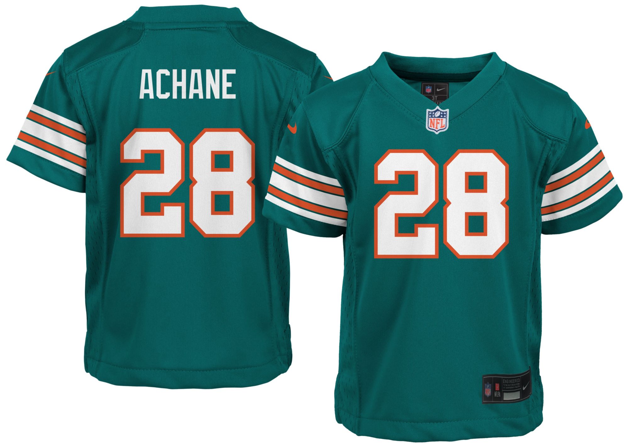 Nike Boys' Miami Dolphins DeVon Achane #28 Turbo Green Alternate Game Jersey