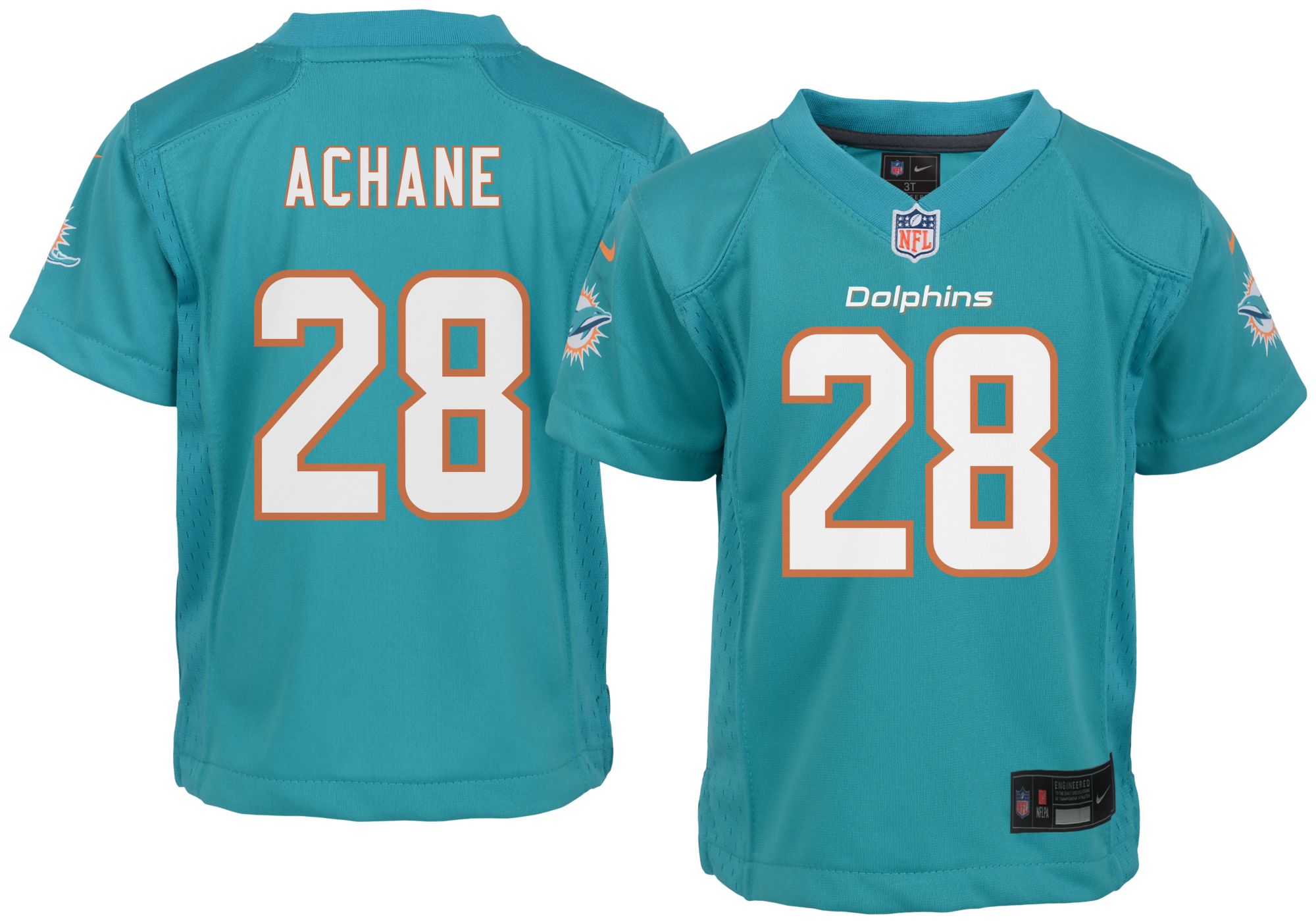 Nike Boys' Miami Dolphins DeVon Achane #28 Turbo Green Home Game Jersey