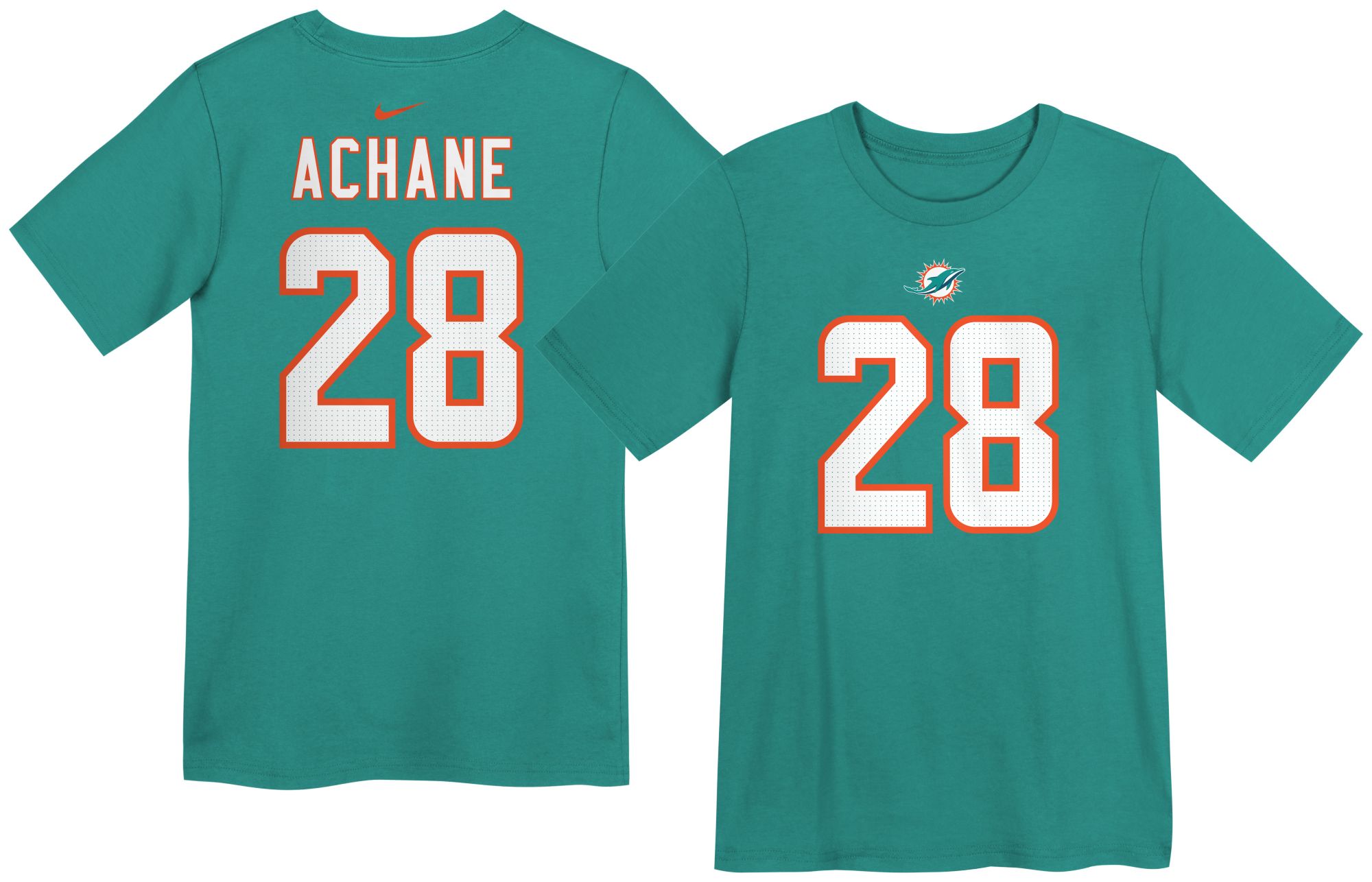Nike Boys' Miami Dolphins DeVon Achane Turbo Green T-Shirt