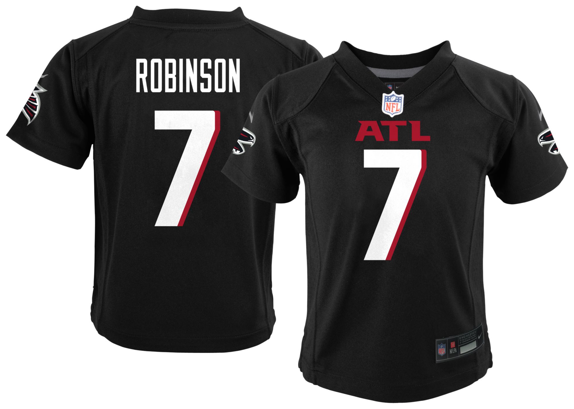 Nike Boys' Atlanta Falcons Bijan Robinson #7 Black Home Game Jersey