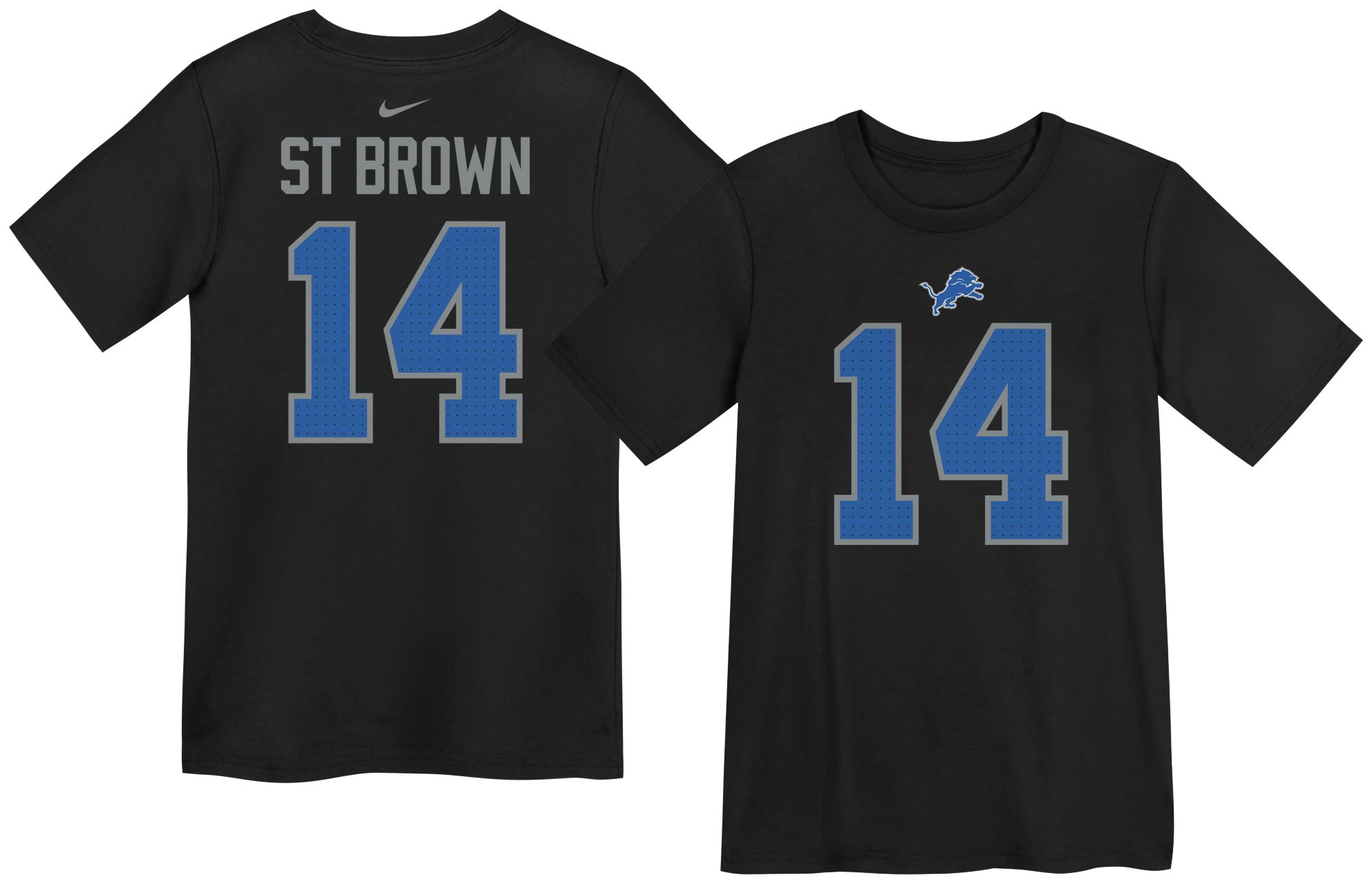 Nike Boys' Detroit Lions Black T-Shirt
