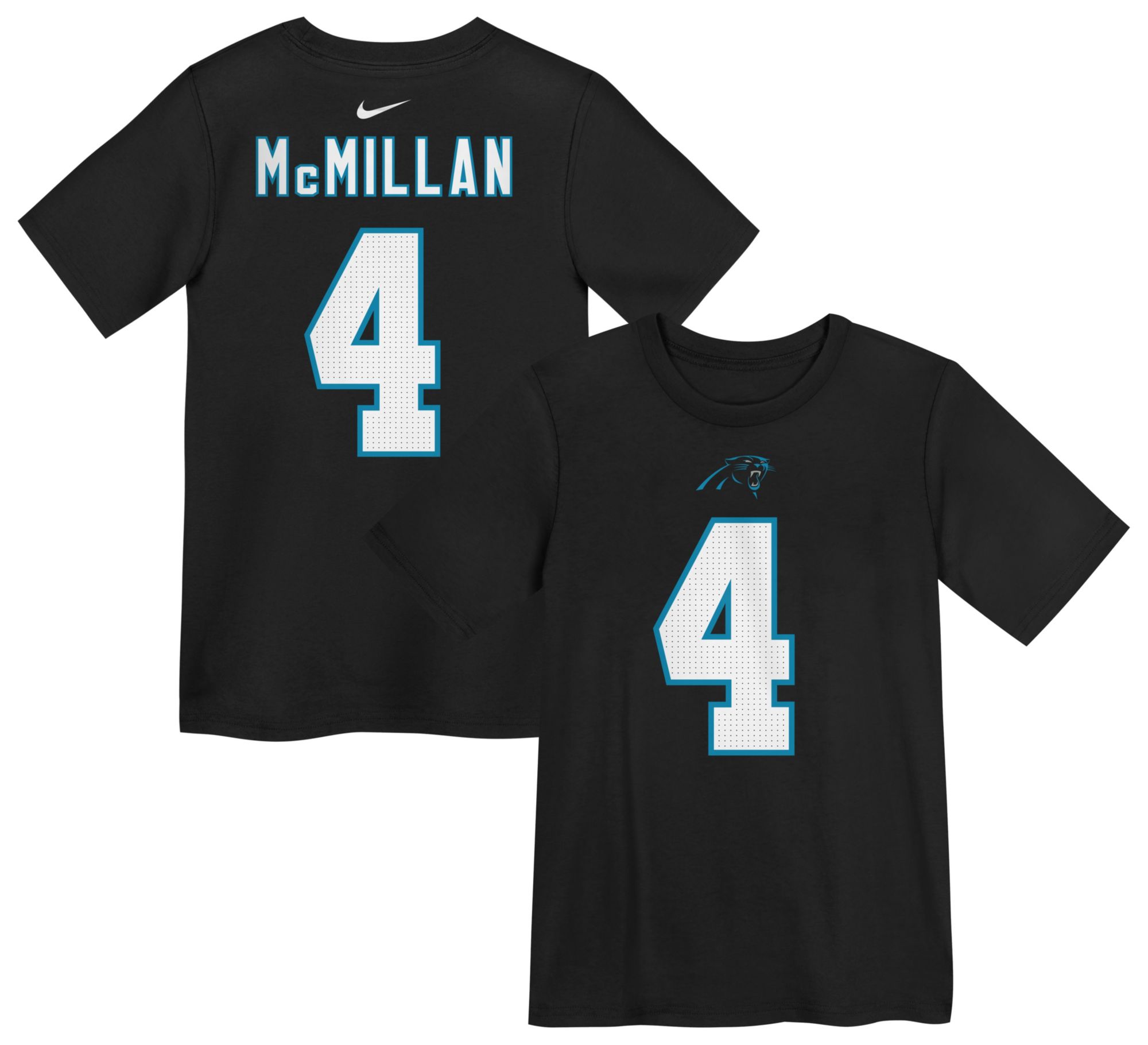 Nike Boys' Carolina Panthers Tetairoa McMillan Black T-Shirt
