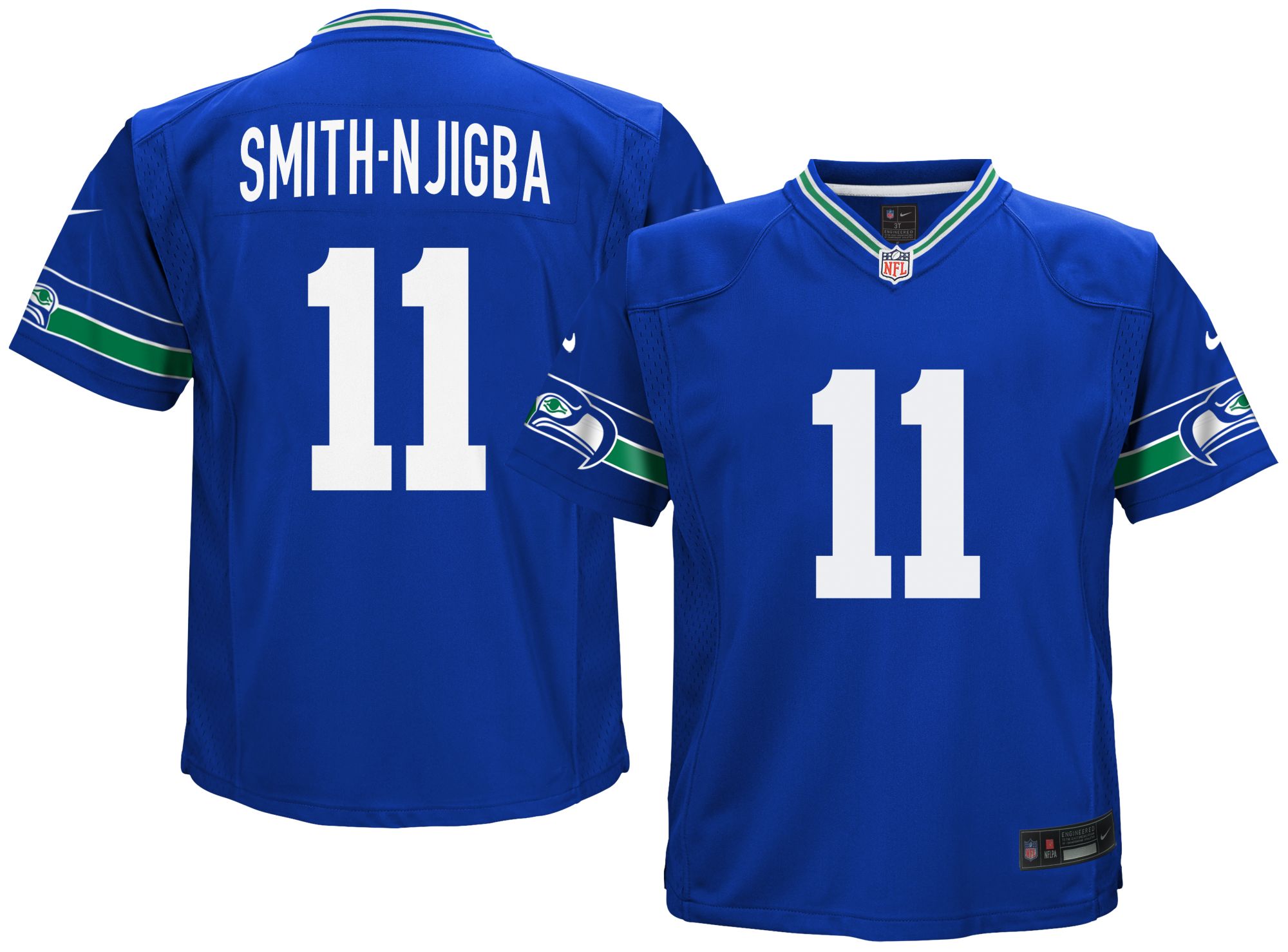 Nike Boys' Seattle Seahawks Jaxon Smith-Njigba #11 Royal Alternate Game Jersey