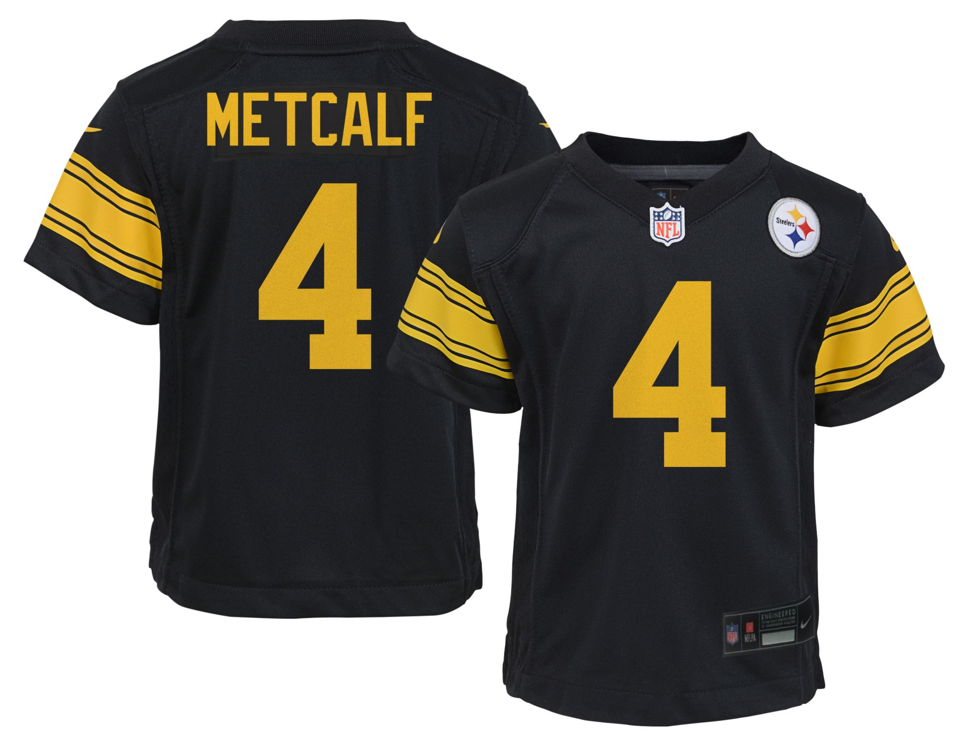 Nike Boys' Pittsburgh Steelers D.K. Metcalf #4 Black Alternate Game Jersey