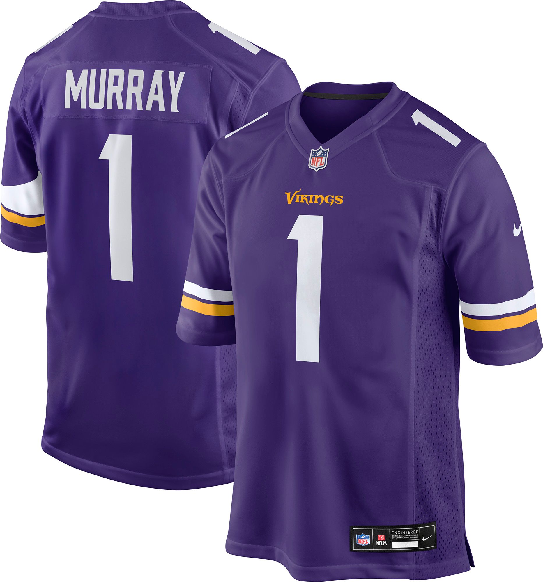 Nike Boys' Minnesota Vikings Purple Kyler Murray #1 Home Game Jersey