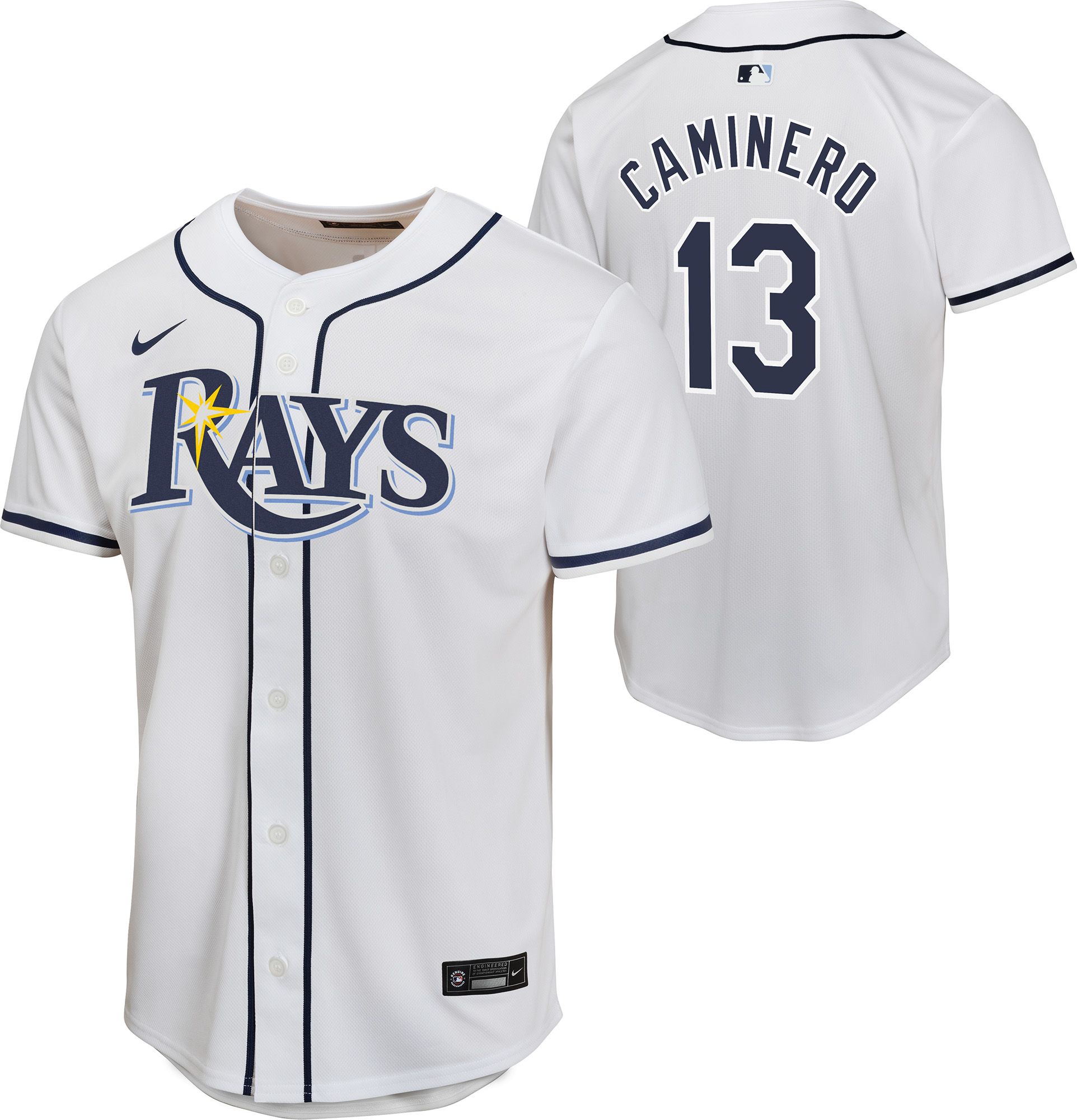 Nike Boys' Tampa Bay Rays Junior Caminero Game Jersey