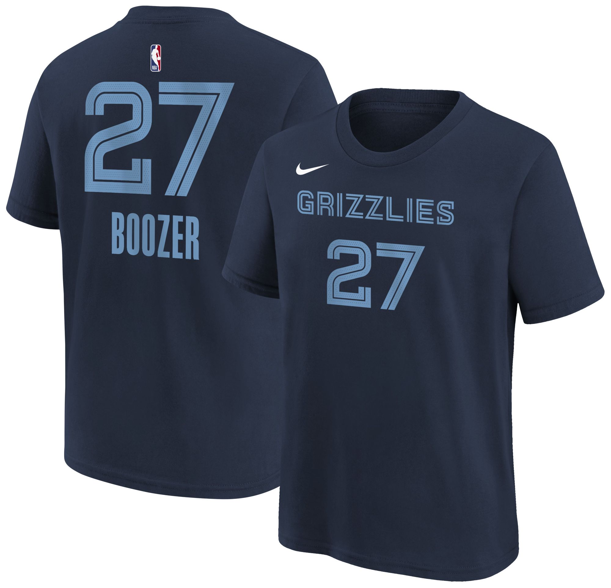 Nike Boys' Memphis Grizzlies Navy Cameron Boozer #3 Icon Edition T-Shirt