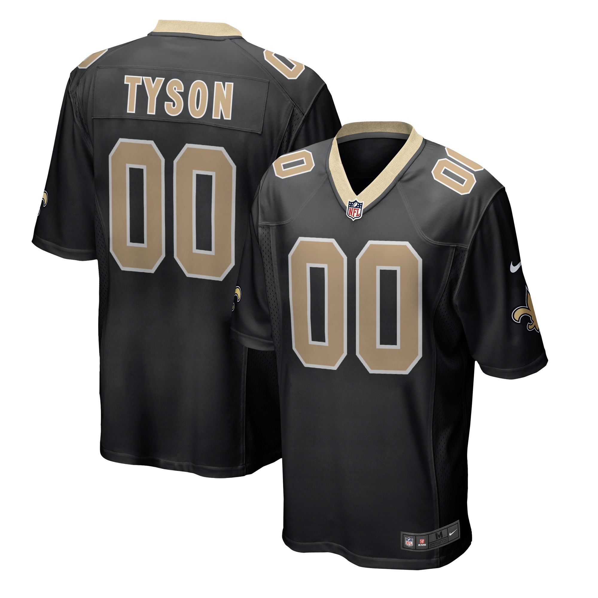 Nike Boys' New Orleans Saints Jordan Tyson Black Game Jersey