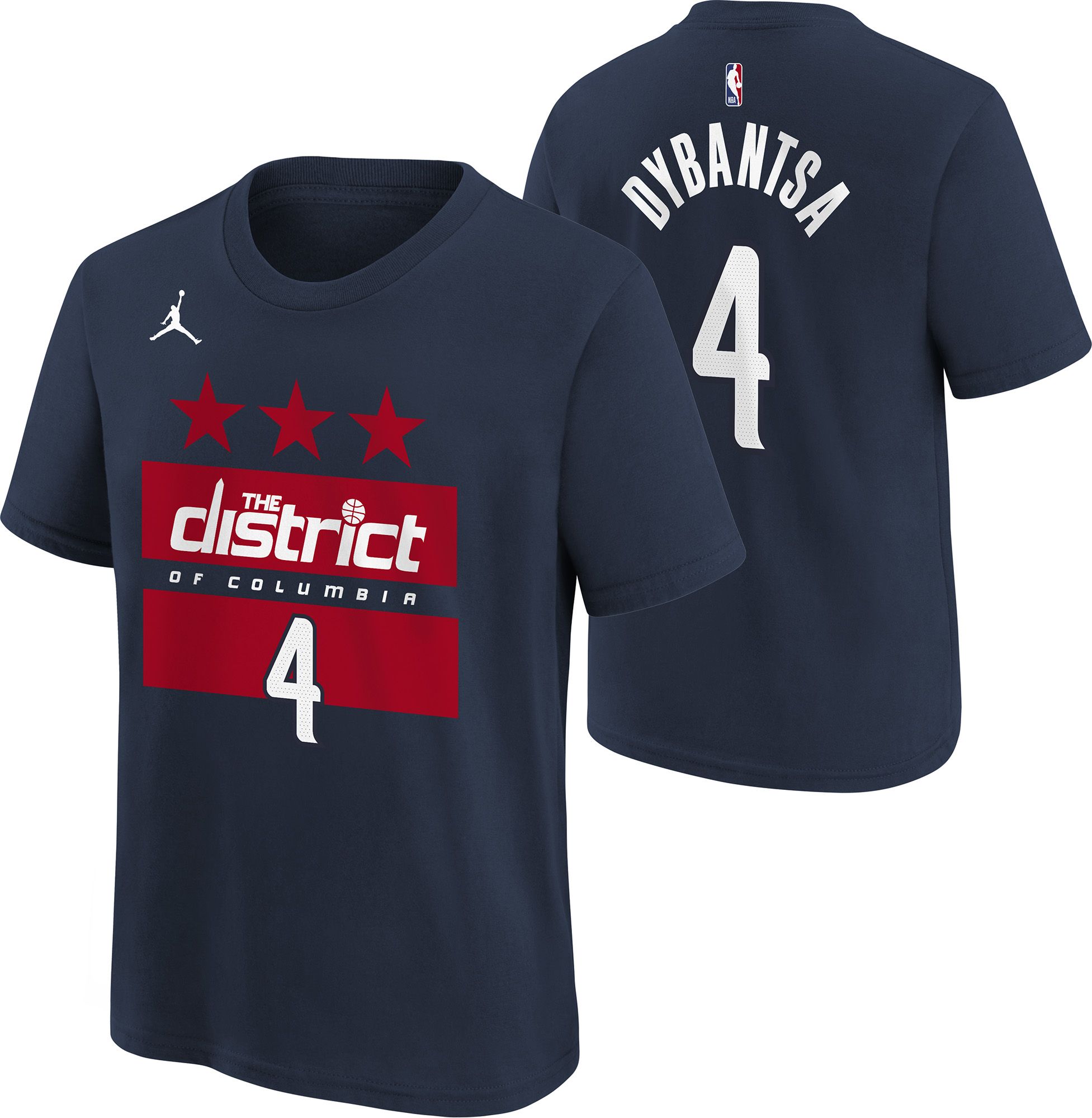 Nike Boys' Washington Wizards Navy AJ Dybantsa #4 Statement Edition T-Shirt
