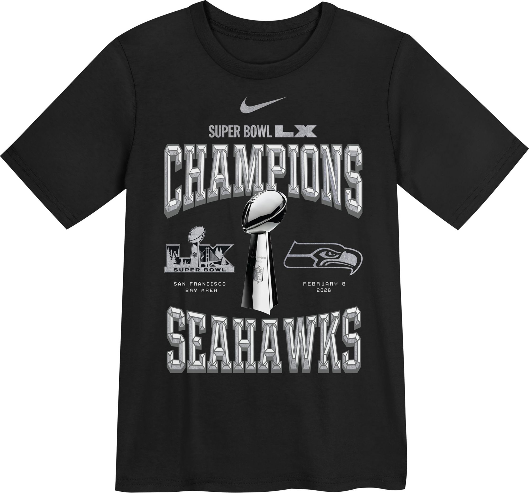 Nike Boys' 2025-26 Super Bowl LX Champions Seattle Seahawks Locker Room T-Shirt