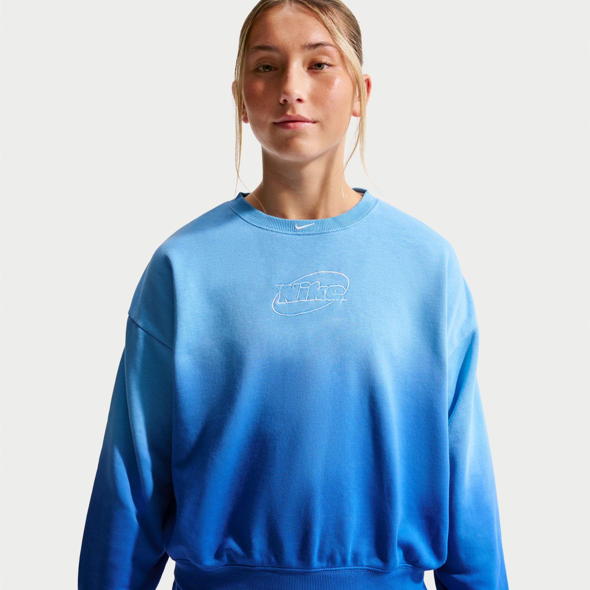 Nike Girls' Studio Fleece Boxy Crew