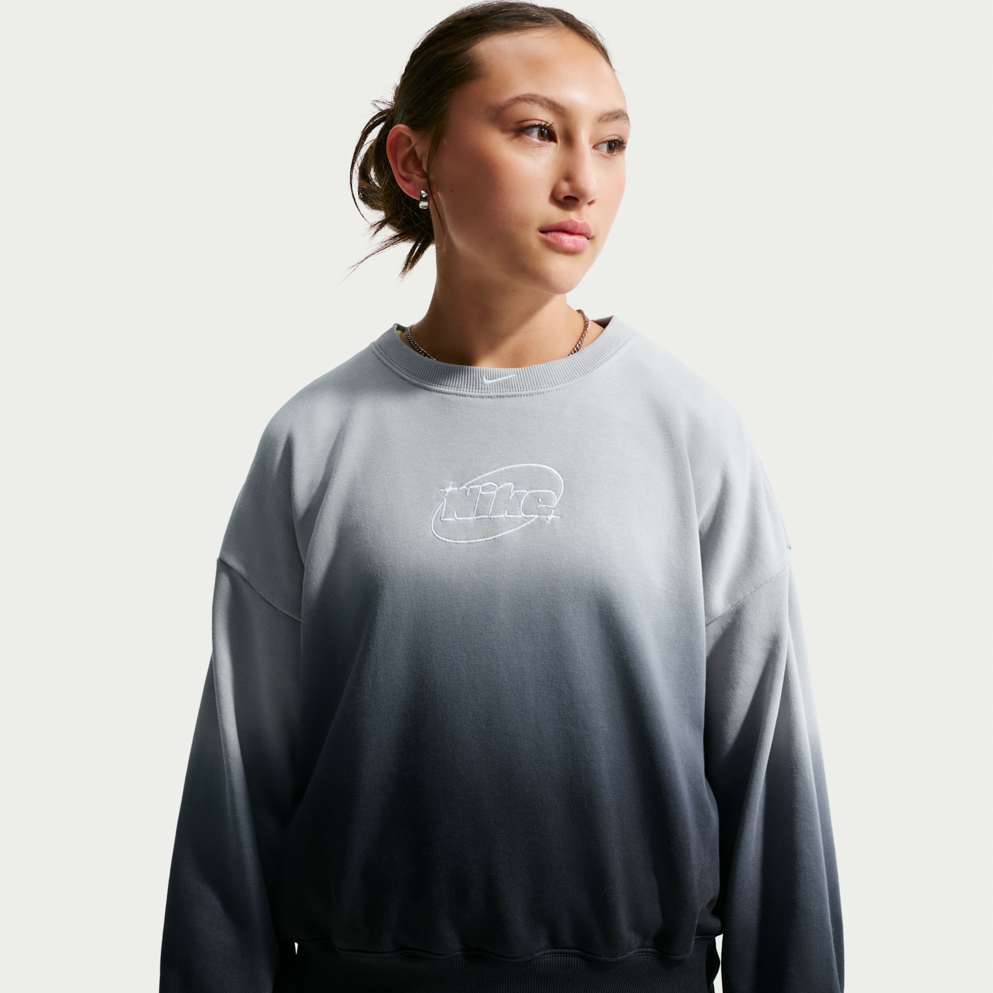 Nike Girls' Studio Fleece Boxy Crew