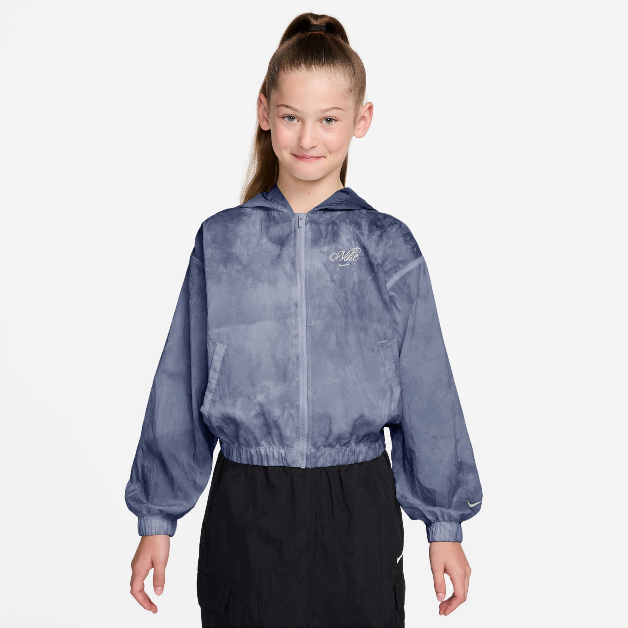 Nike Girls' Sportswear Woven Graphic Track Jacket