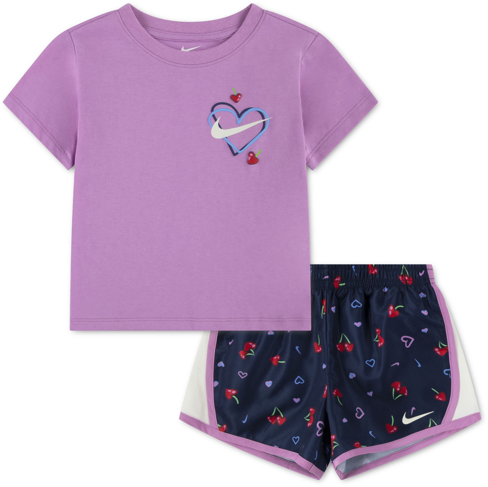 Nike Little Girls' Cherry Printed Tee & Tempo Set