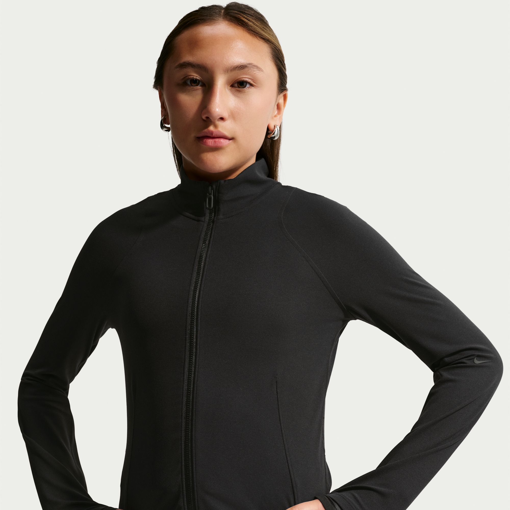 Nike Girls' Mavn Dri-FIT Fitted Full-Zip Long-Sleeve Top