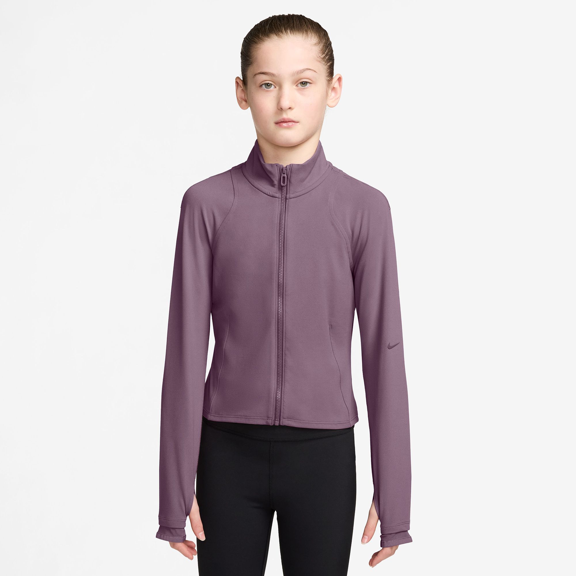 Nike Girls' Mavn Dri-FIT Fitted Full-Zip Long-Sleeve Top
