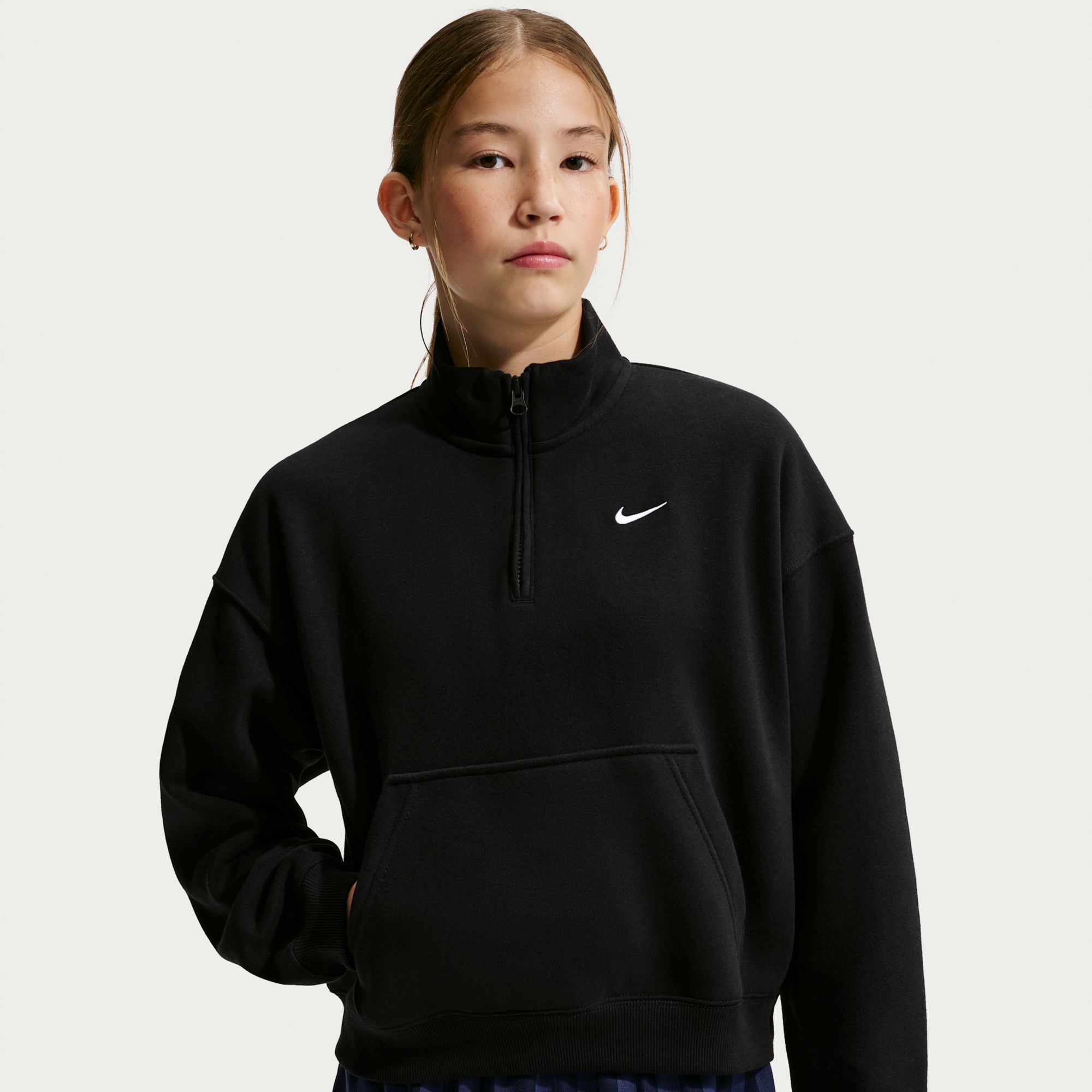 Nike Girls' Studio Fleece 1/4-Zip Top