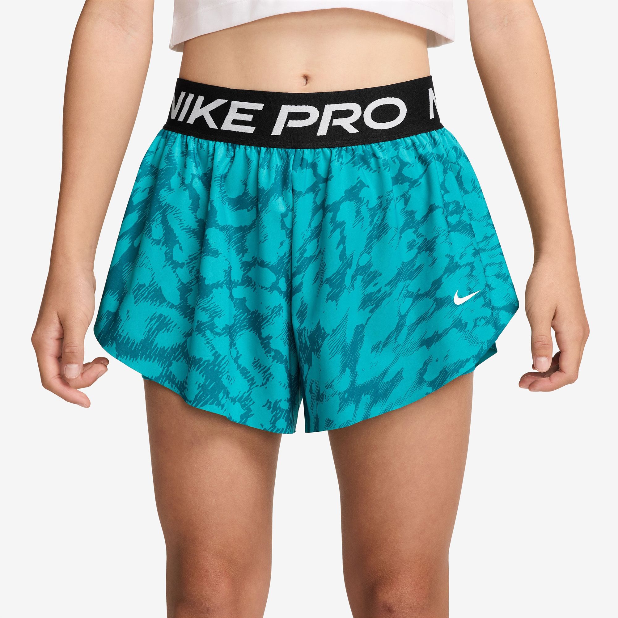 Nike Girls' Pro DriFIT 2-in-1 AOP Knit Short