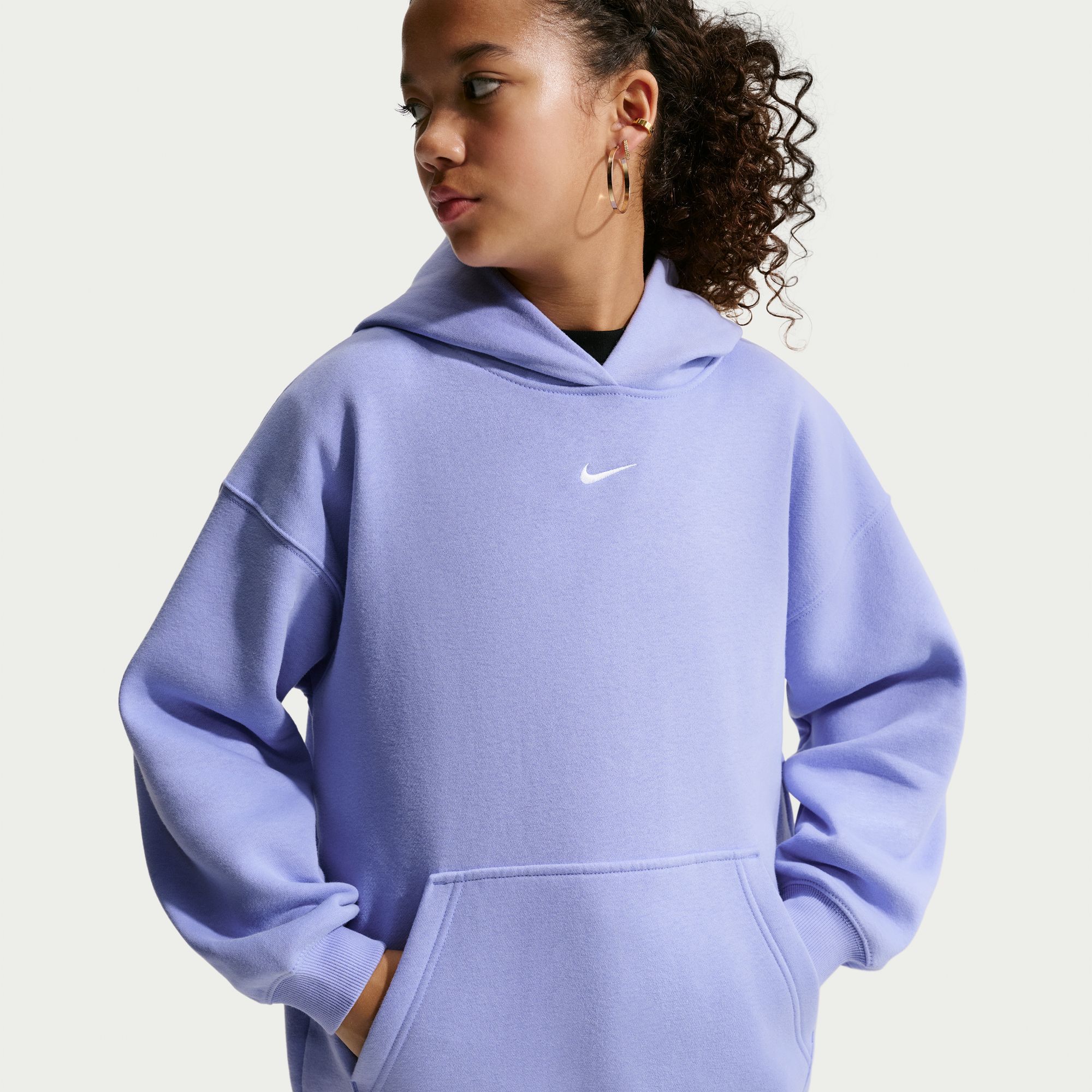 Nike Girls' Studio Fleece Oversized Hoodie