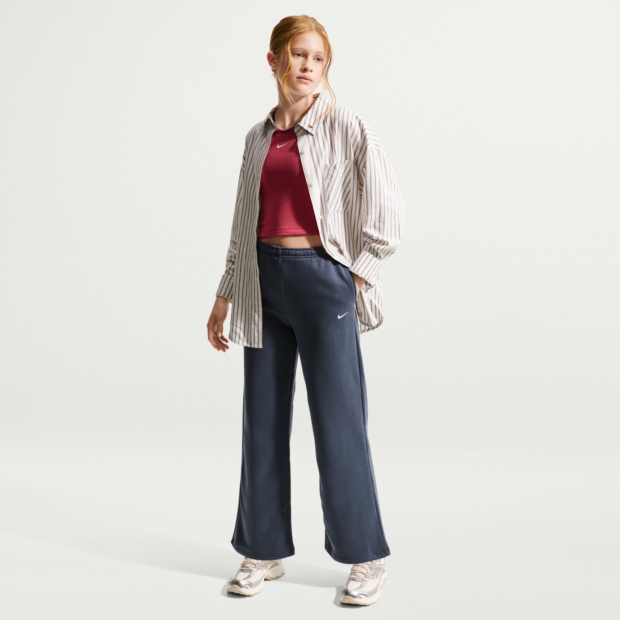 Nike Girls' Studio Fleece Open-Hem Pant