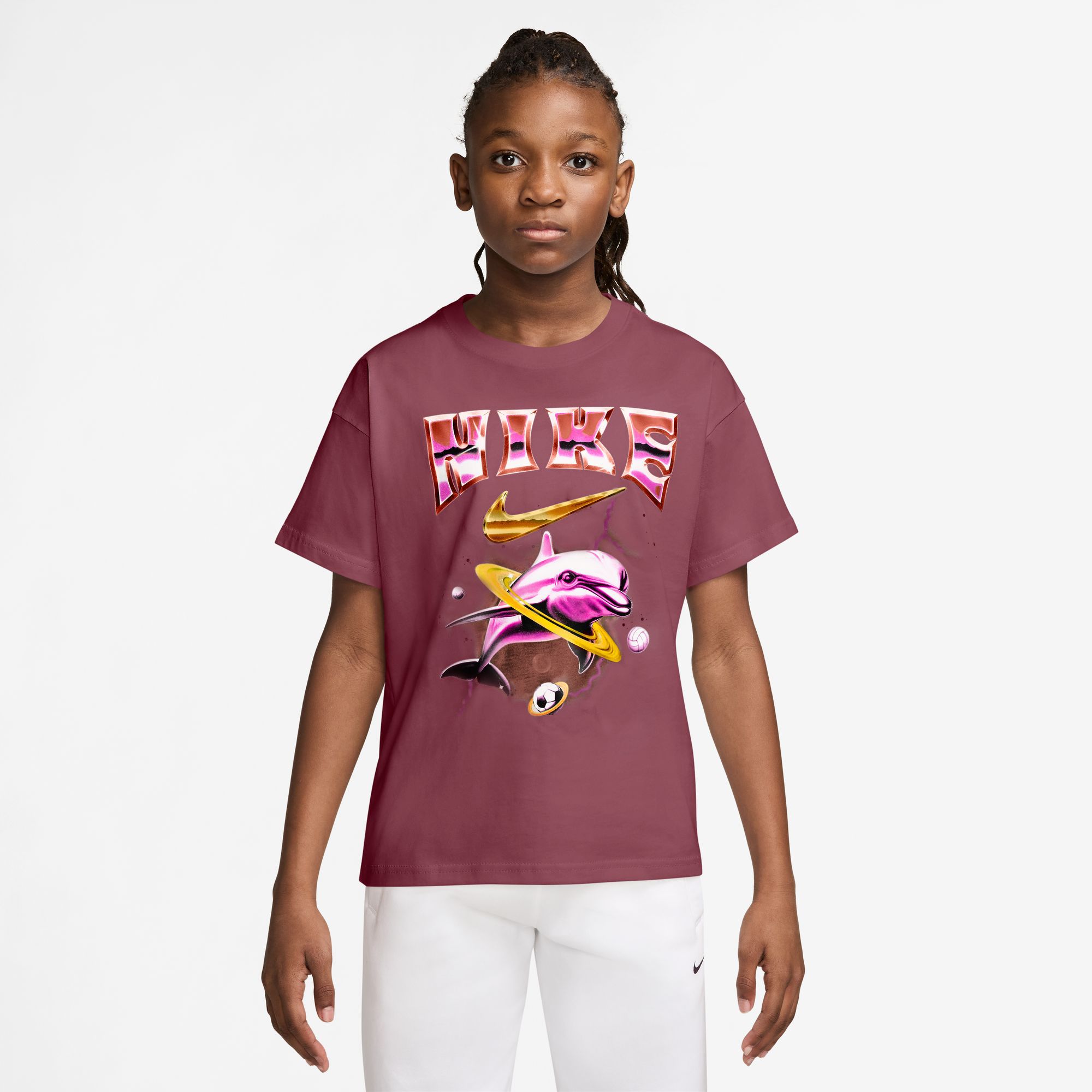Nike Girls' Sportswear Dolphin Graphic Tee