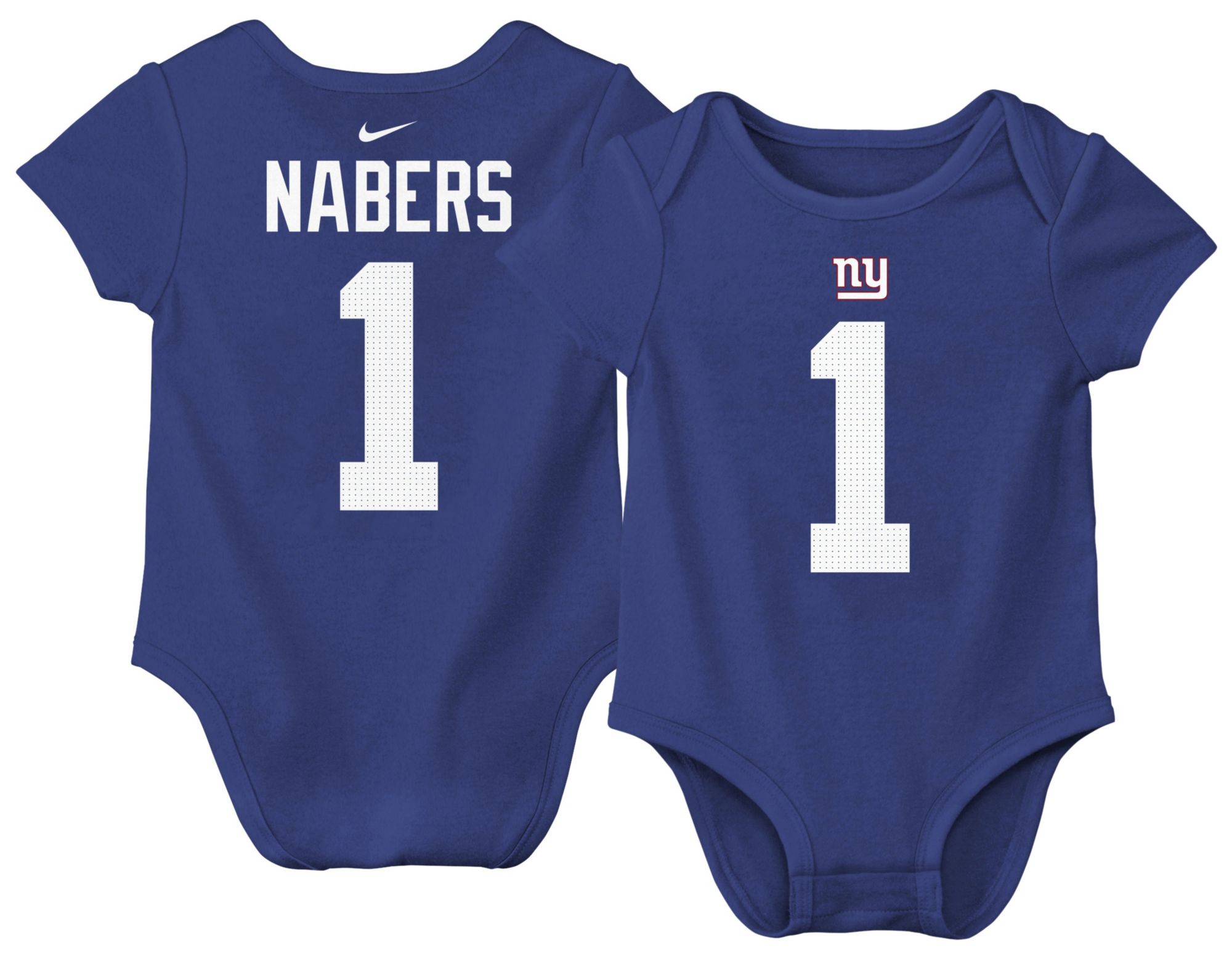 Nike Infant New York Giants Blue Jaxson Dart #6 Creeper