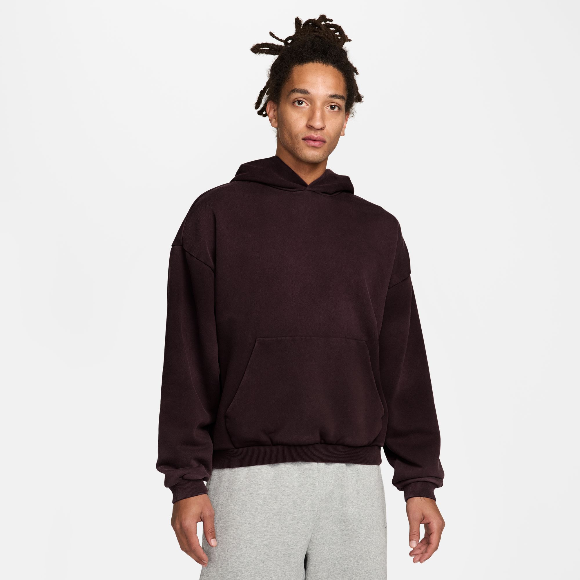 Nike Men's Standard Issue Brushed Heavy Pullover Washed Basketball Hoodie