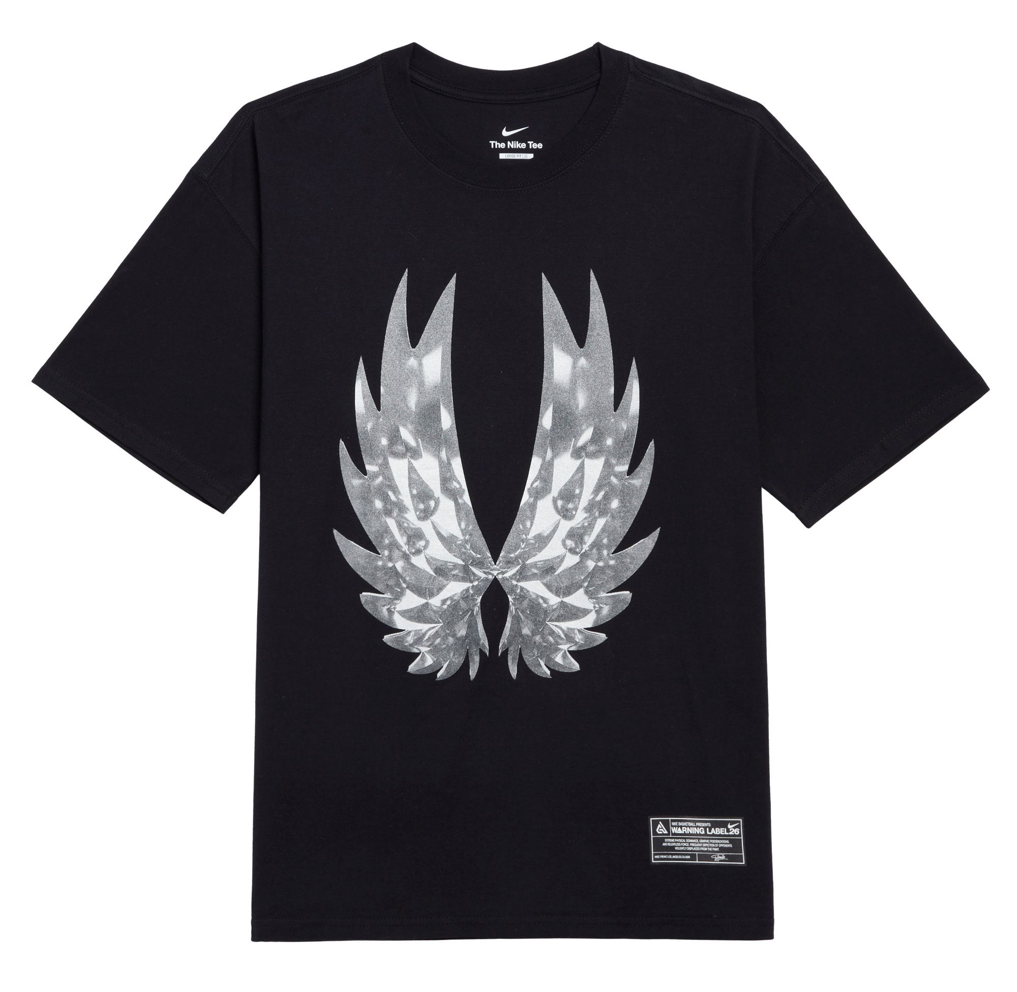 Nike Men's Giannis Antetokounmpo "Warning Label" Graphic T-Shirt