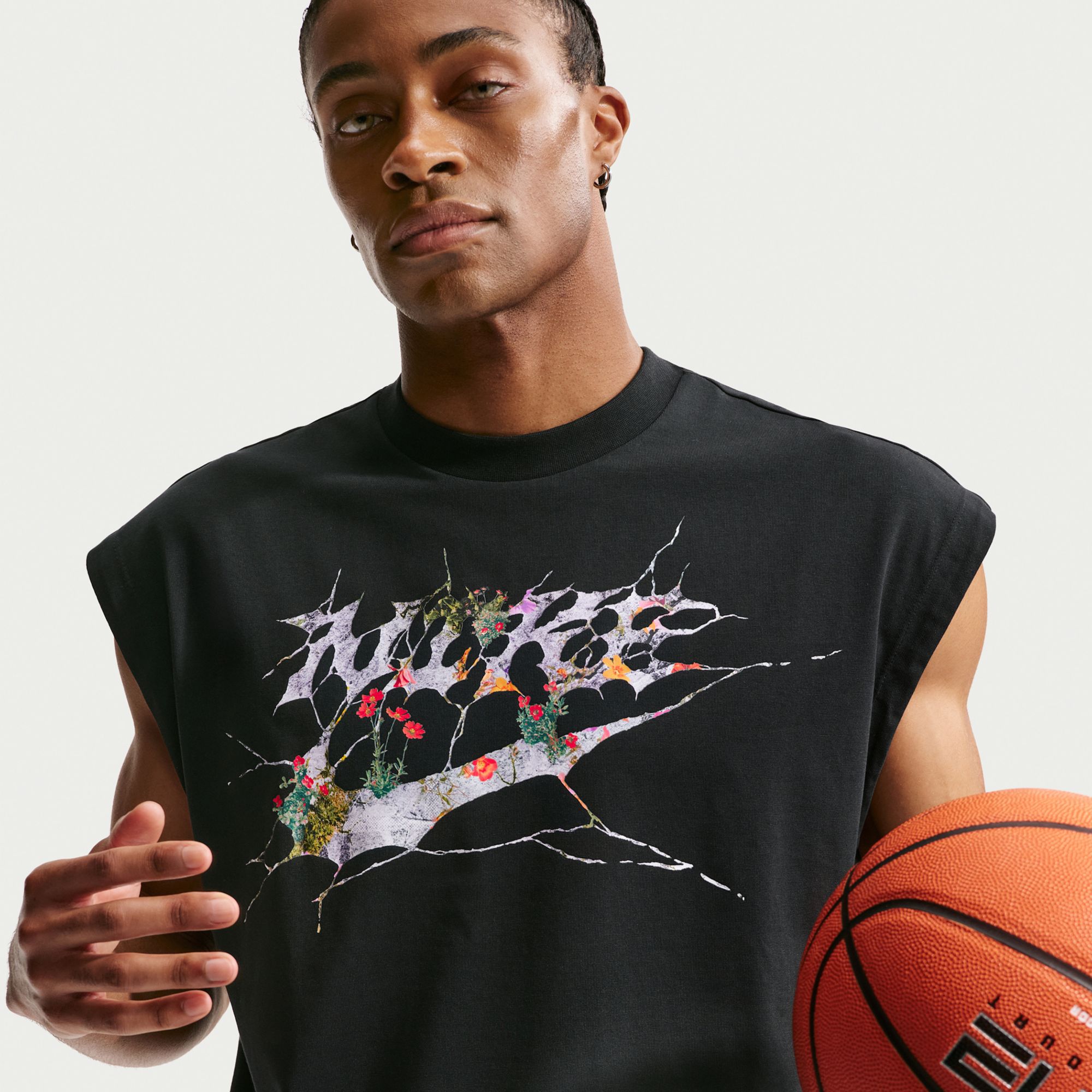 Nike Men's Dri-FIT Standard Issue Flowers Sleeveless Graphic T-Shirt