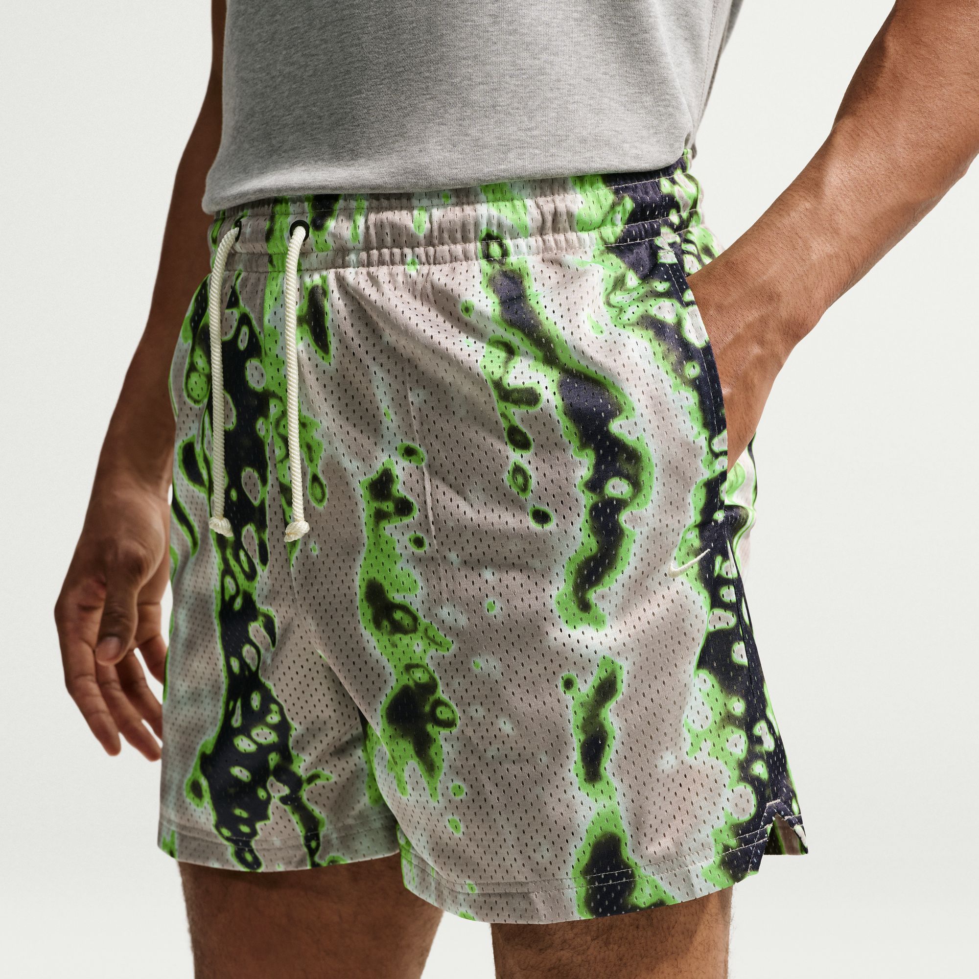 Nike Men's Dri-FIT Standard Issue Allover Print 5" Practice Mesh Shorts