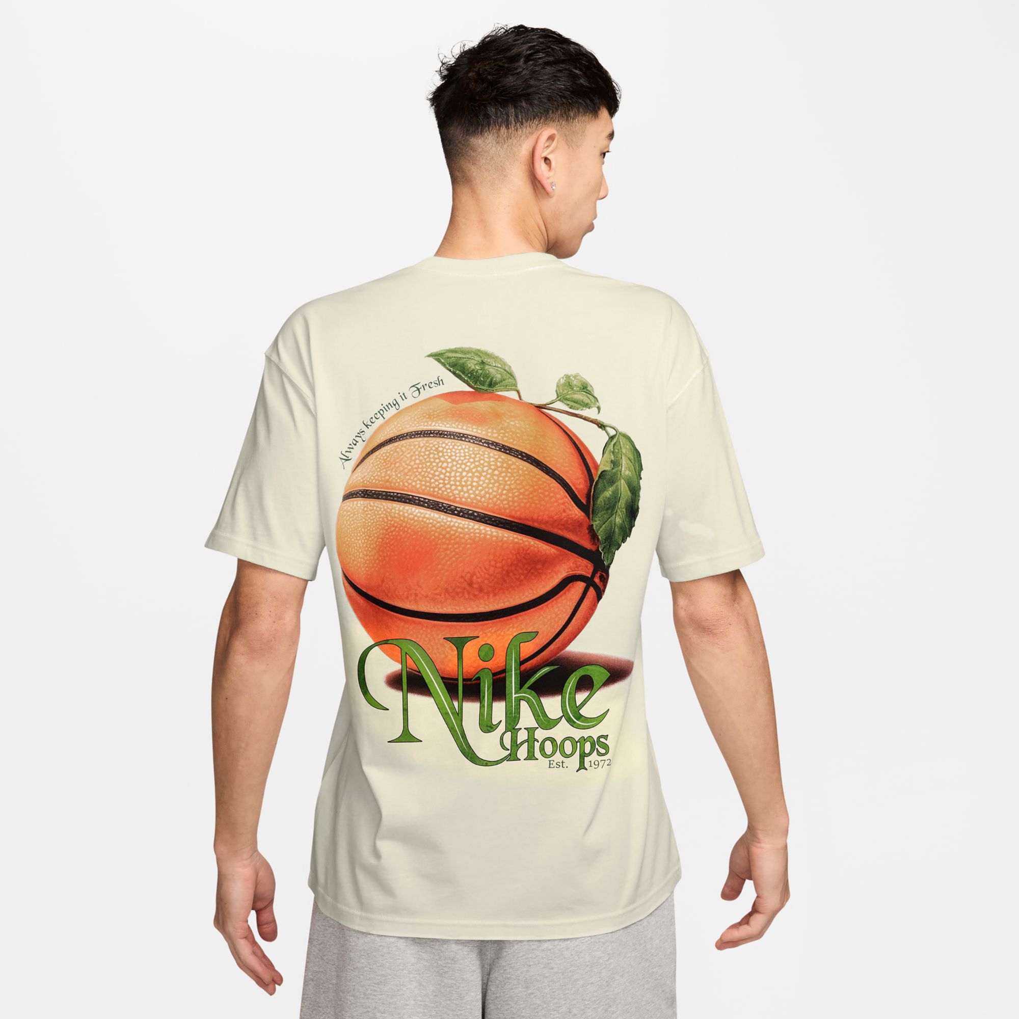 Nike Men's Max90 Hoops Peach Graphic T-Shirt