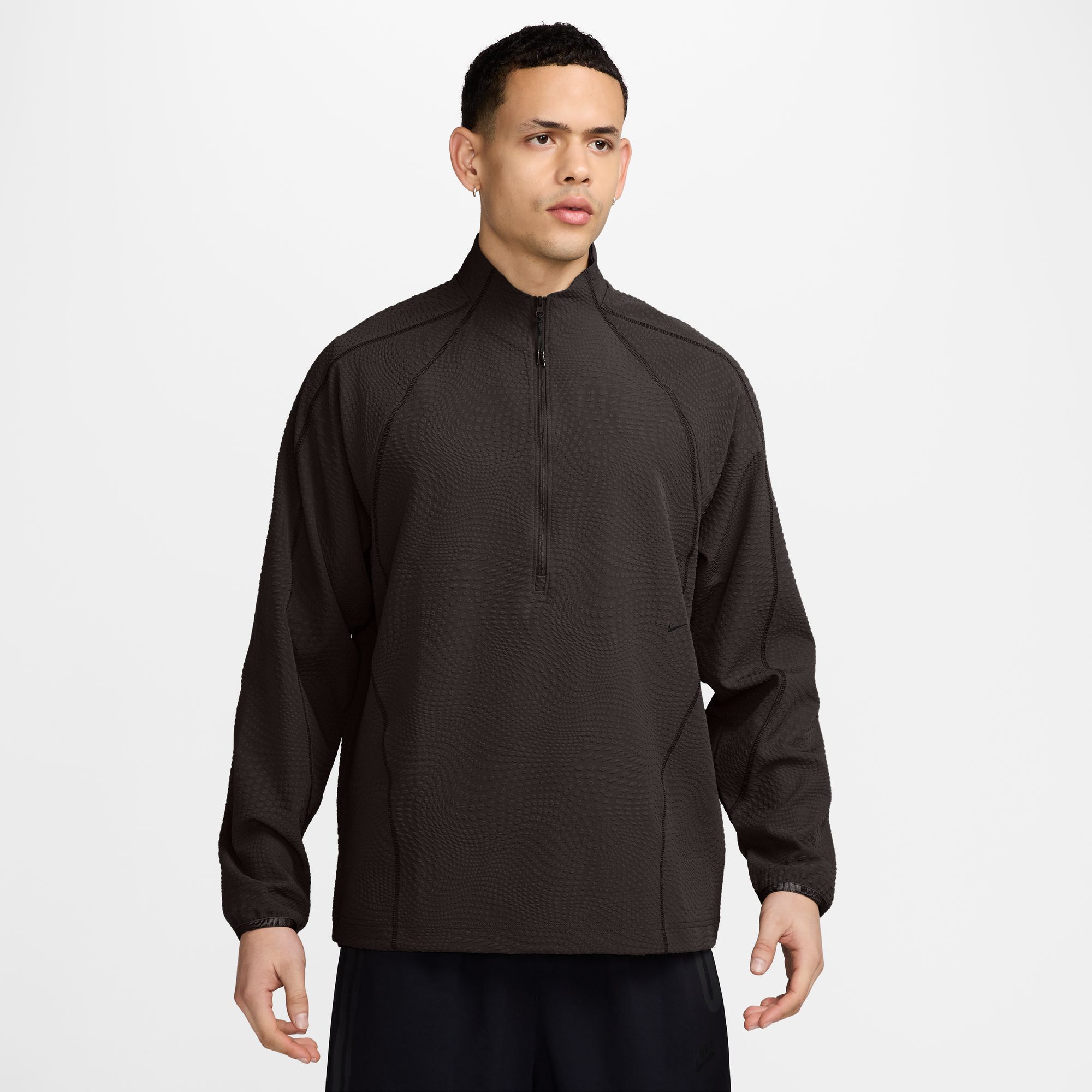 Nike Men's Tech Loose Dri-FIT Quarter-Zip Top in Brown | IM6251-220