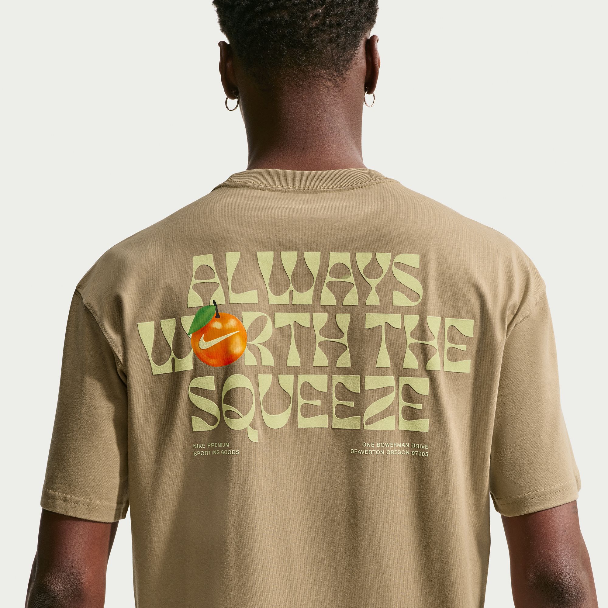 Nike Men's Sportswear Orange Squeeze Graphic T-Shirt