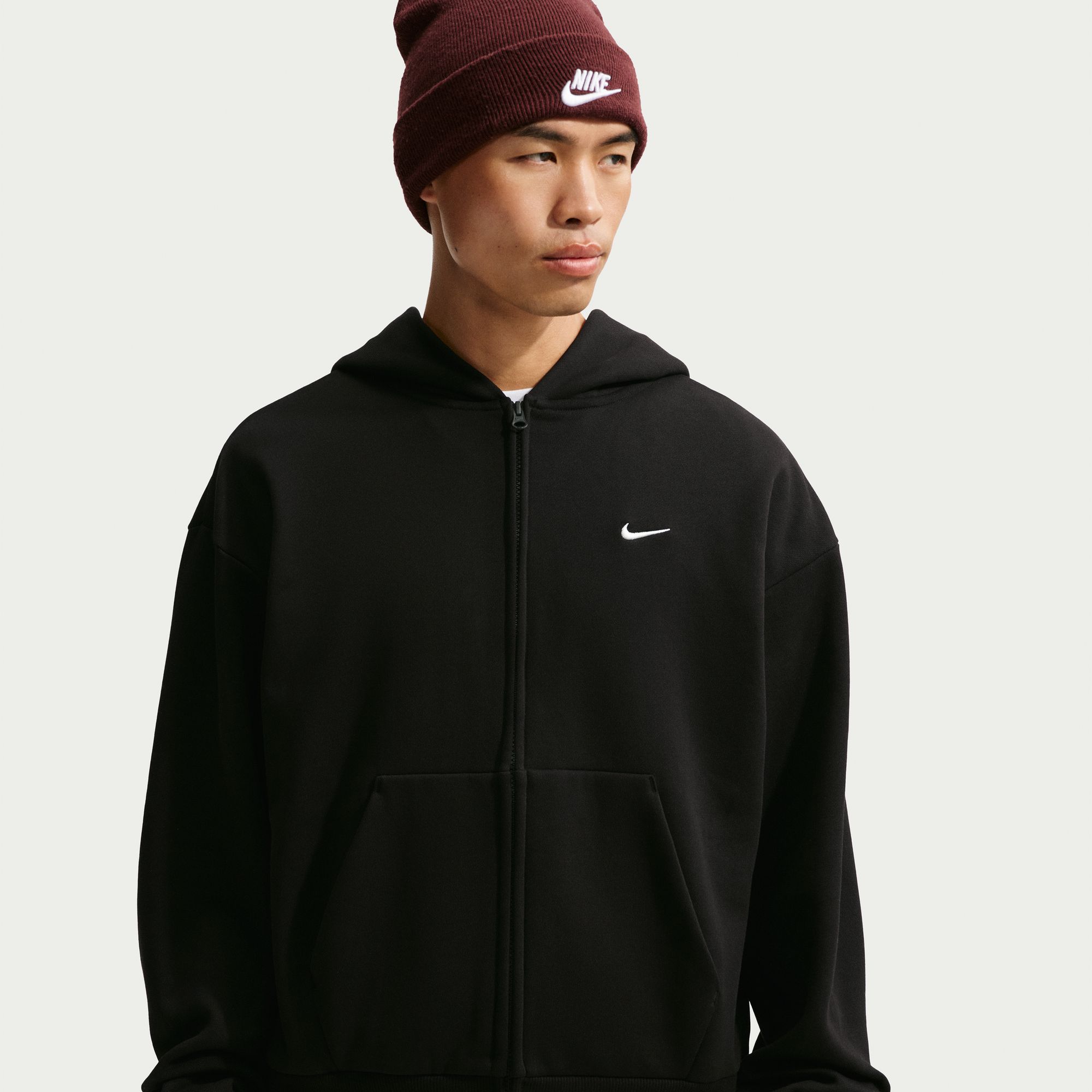 Nike Men's Solo Swoosh Fleece Full-Zip Hoodie