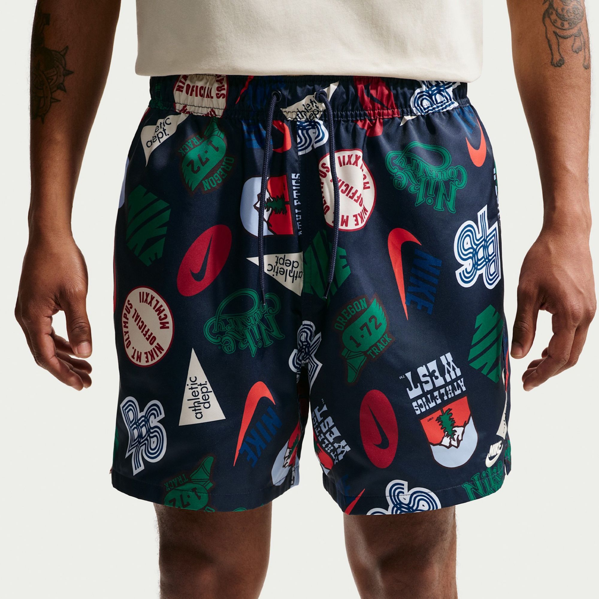 Nike Men's Sportswear Club Woven Allover Print Flow Shorts