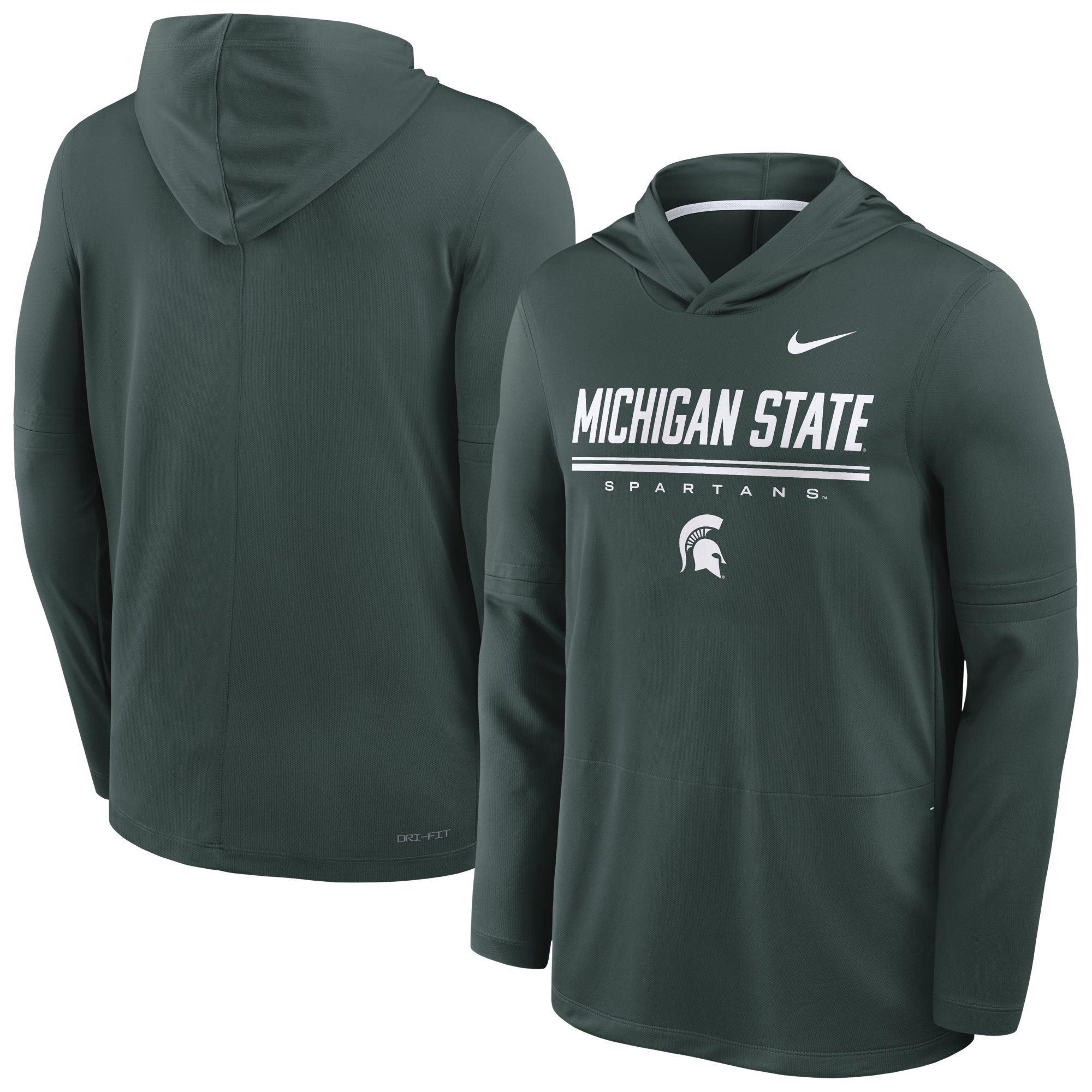 Nike Men's Michigan State Spartans Dri-Fit Lightweight Hoodie