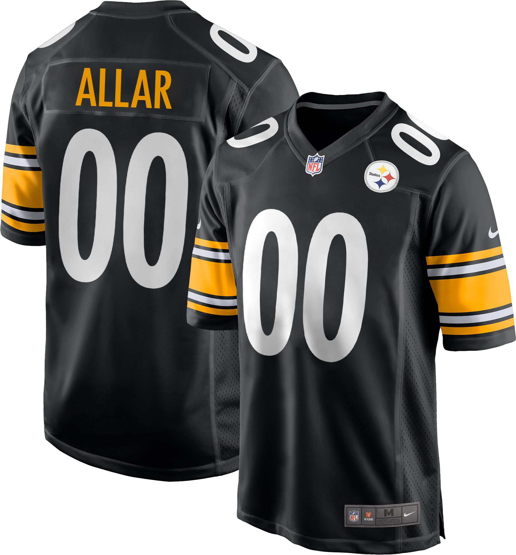 Nike Men's Pittsburgh Steelers Drew Allar Home Black Game Jersey