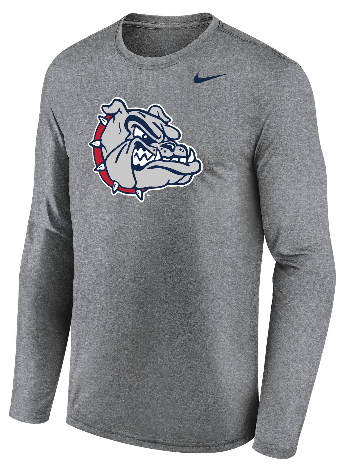 Nike Men's Gonzaga Bulldogs Gray Legend Long Sleeve Shirt