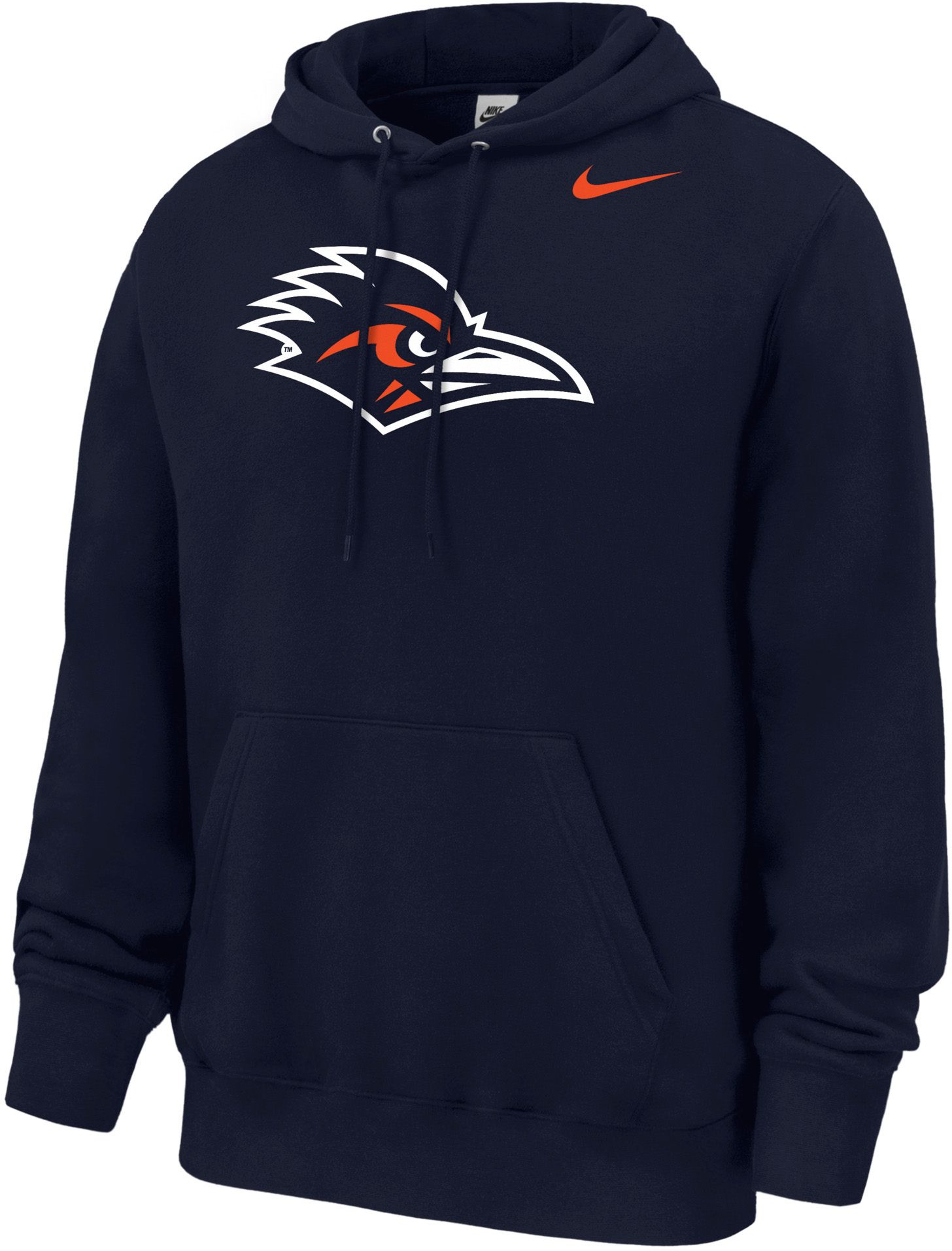 Nike Men's UT San Antonio Roadrunners Logo Club Fleece Hoodie, XXL, Blue