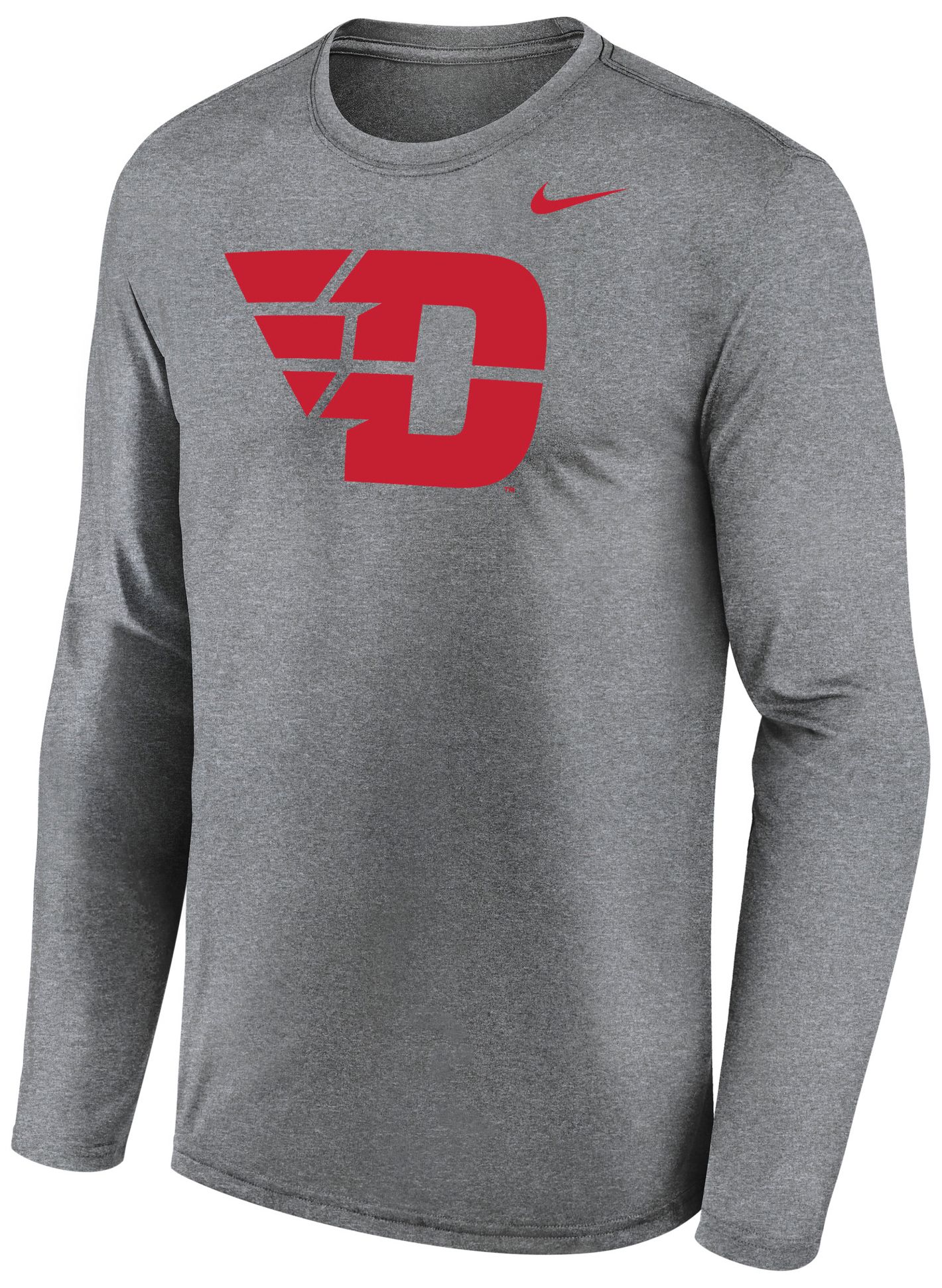 Nike Men's Dayton Flyers Gray Legend Long Sleeve Shirt