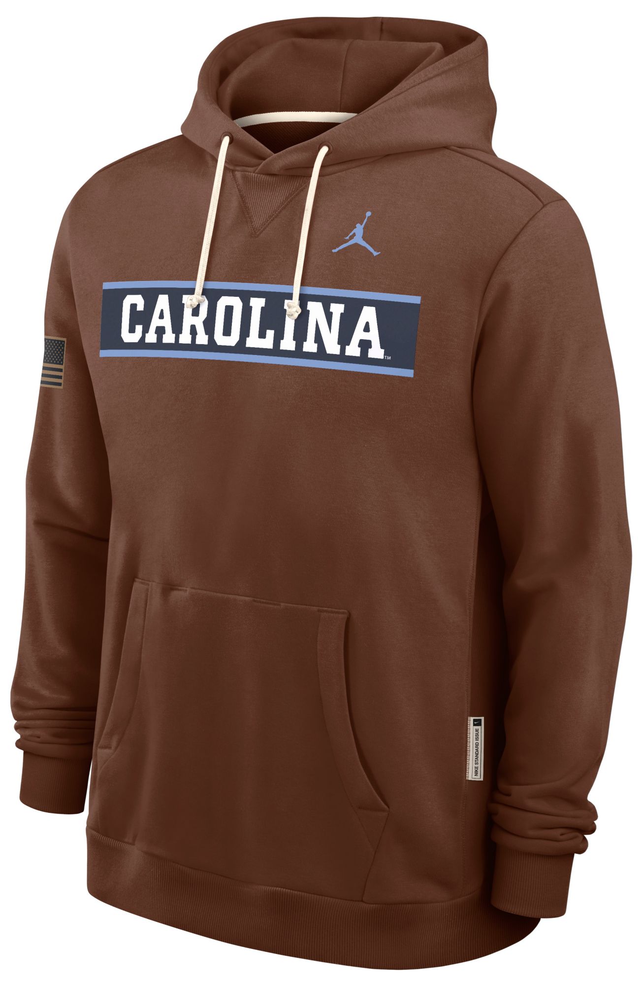 Jordan Men's North Carolina Tar Heels 2026 Military Appreciation Standard Issue Dri-FIT Hoodie, XXL, Brown