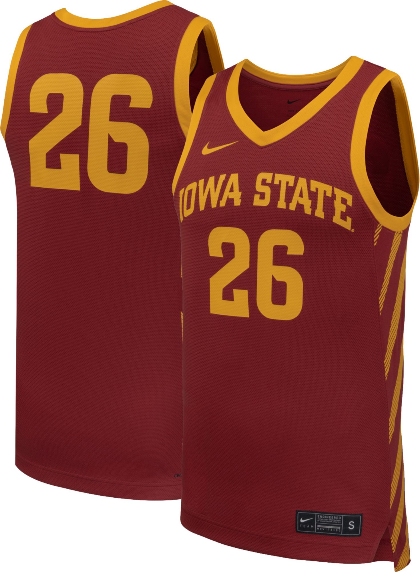 Nike Men's Iowa State Cyclones Road Replica Basketball Jersey, XXL, Red