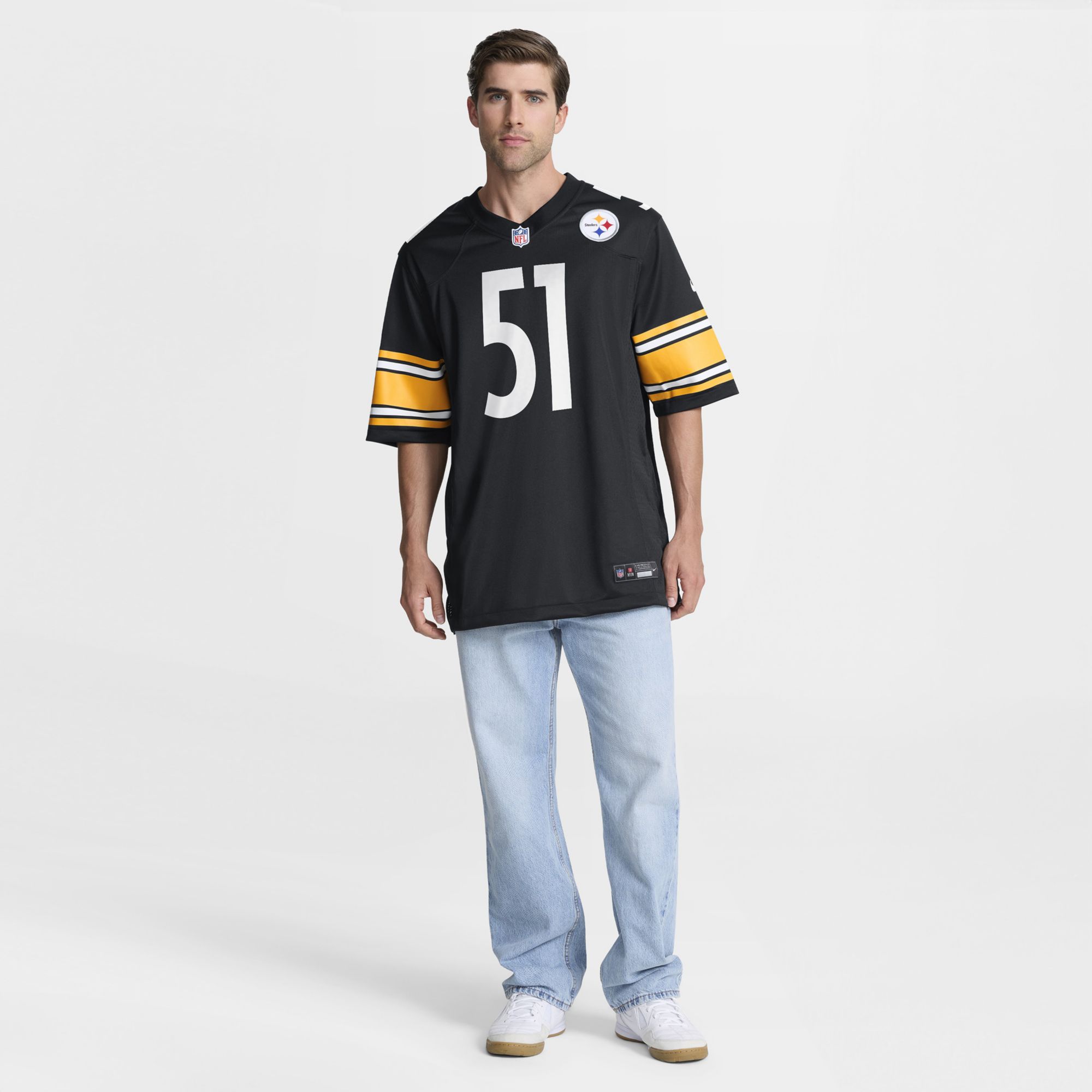 Nike Men's Pittsburgh Steelers Black Nick Herbig #51 Game Jersey