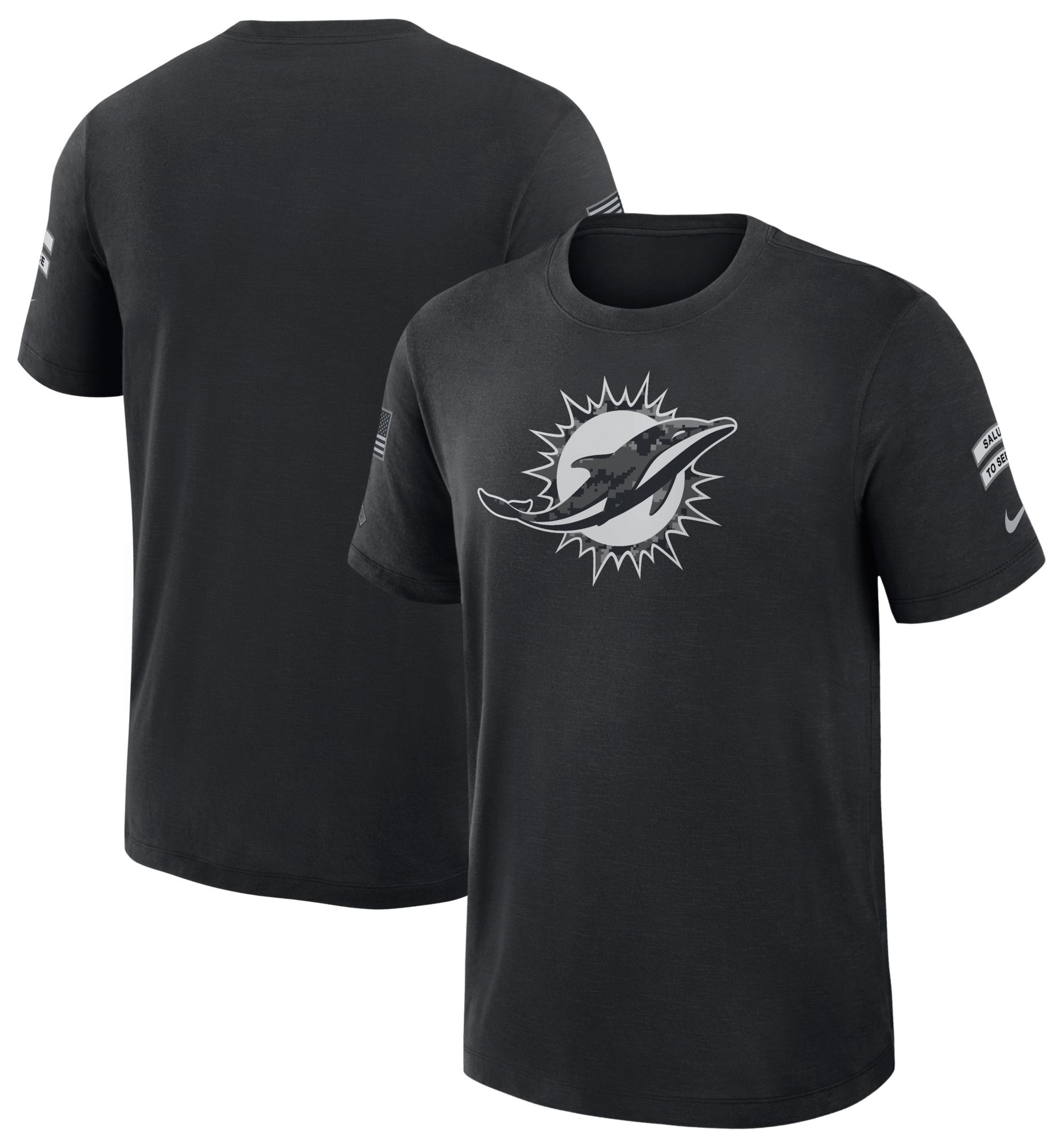 Nike Men's Miami Dolphins Salute To Service 2026 Slub T-Shirt