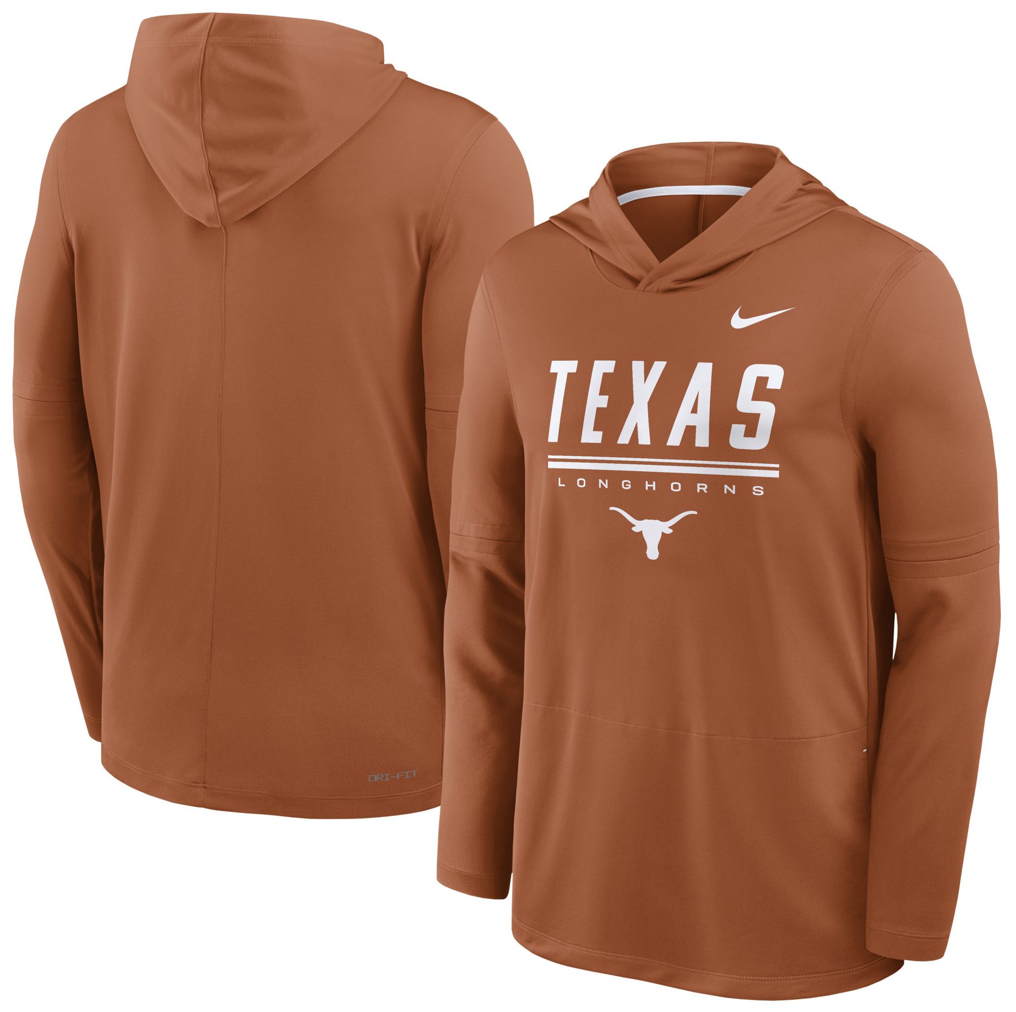 Nike Men's Texas Longhorns Dri-Fit Lightweight Hoodie