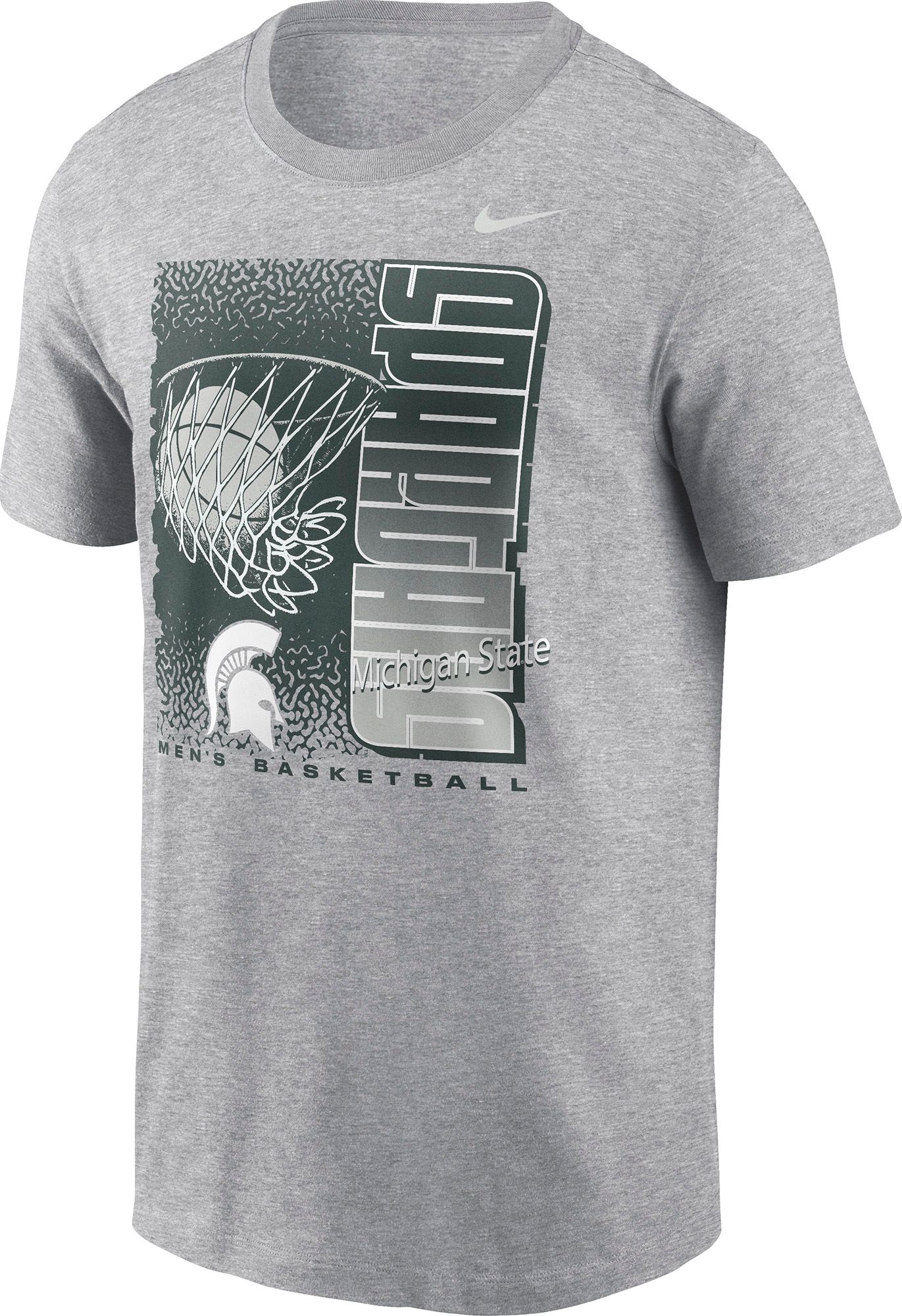 Nike Men's Michigan State Spartans Dark Gray Basketball Refresh T-Shirt