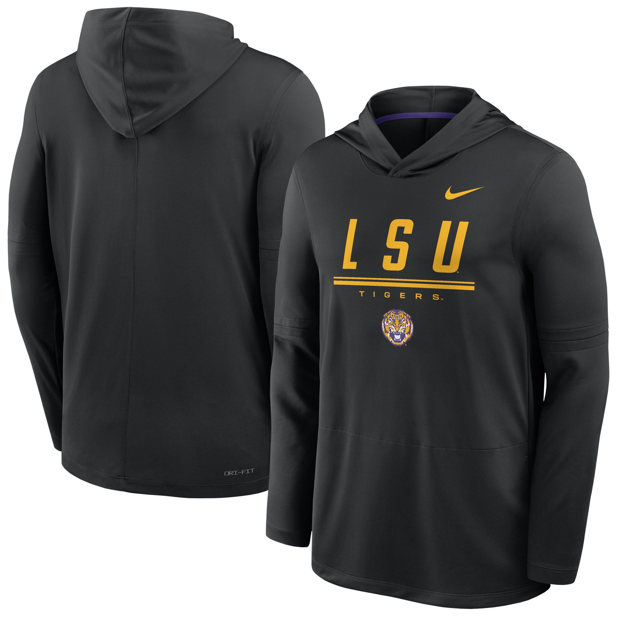 Nike Men's LSU Tigers Dri-Fit Lightweight Hoodie